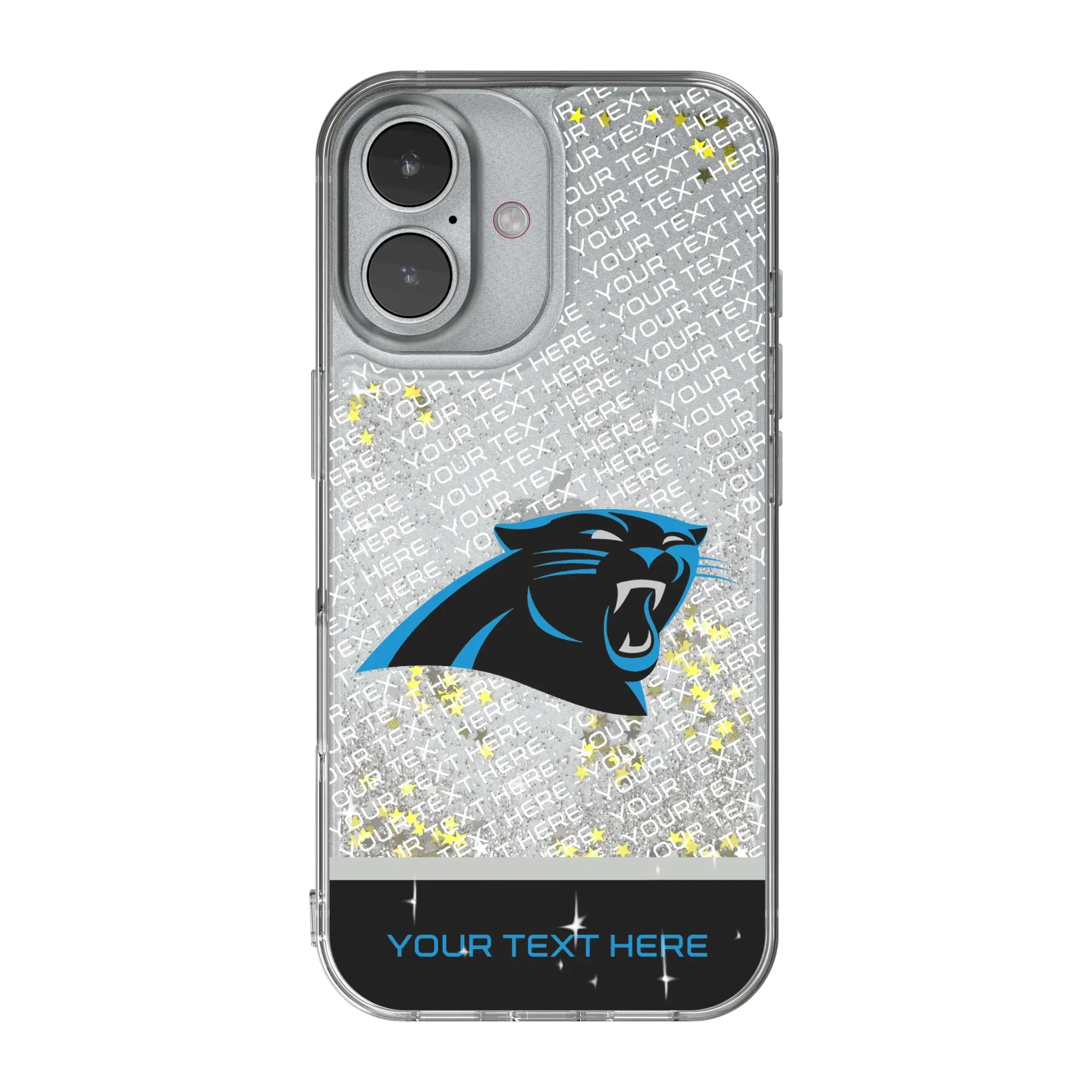 Carolina Panthers Personalized EndZone Plus iPhone Glitter Phone Case for Apple iPhone
