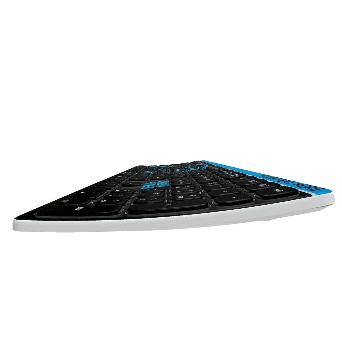 Carolina Panthers Personalized Endzone Solid KKB605 Curved Wireless Keyboard