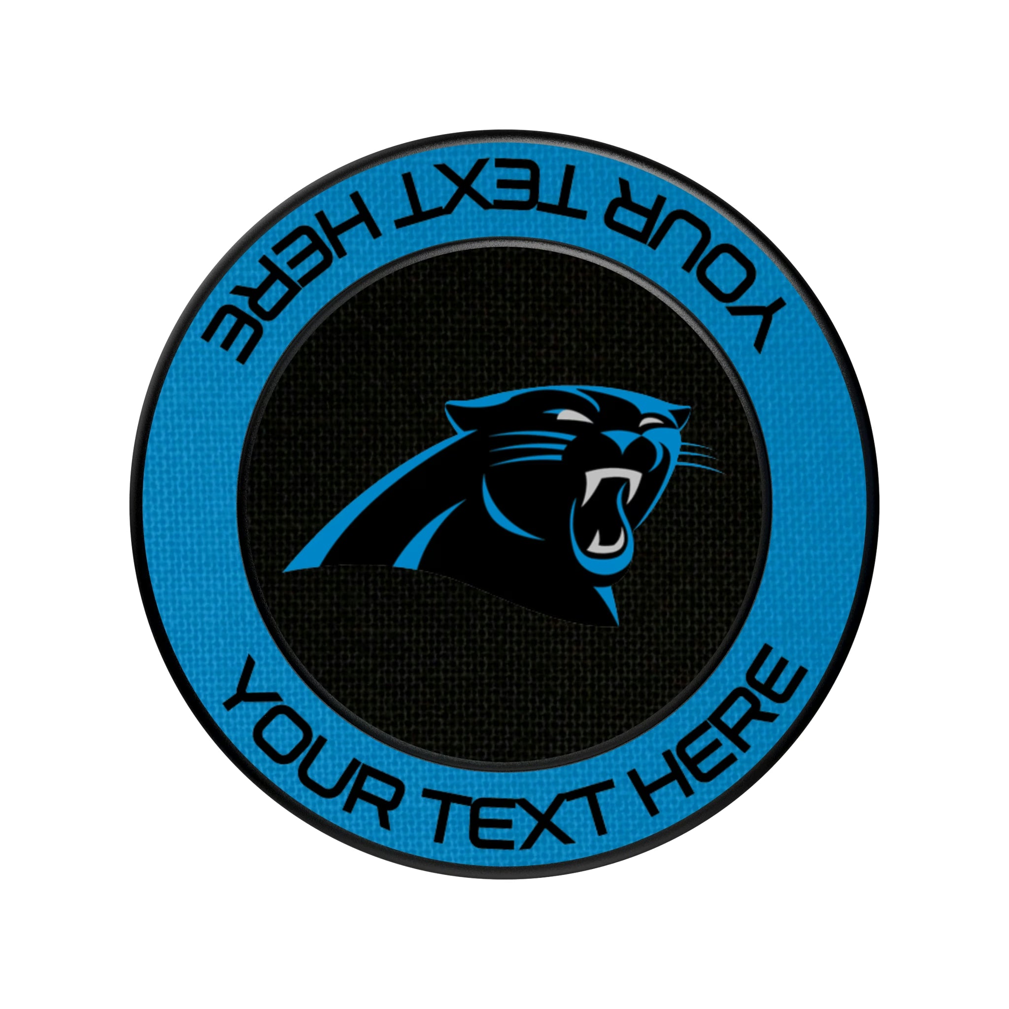 Carolina Panthers Personalized Endzone Solid Popsockets Round Magnetic