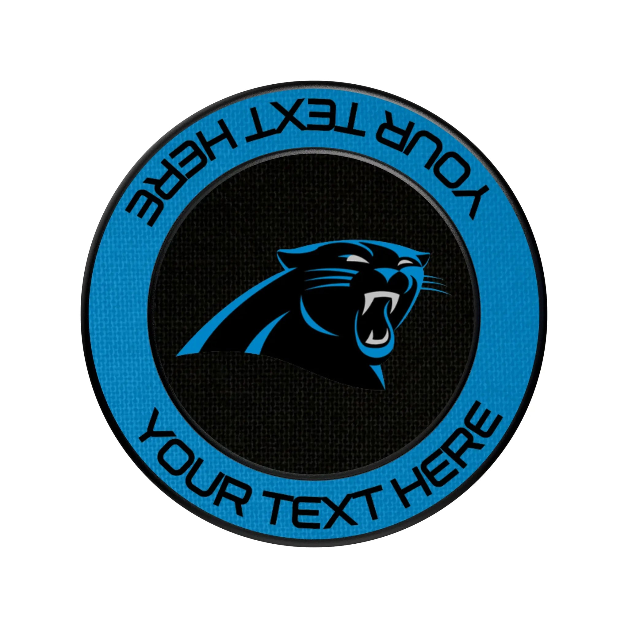 Carolina Panthers Personalized Endzone Solid Popsockets Round Magnetic