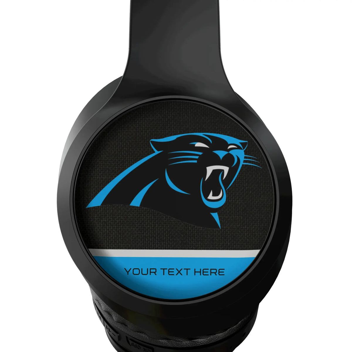 Carolina Panthers Personalized Endzone Solid Wireless Over-Ear Headphones With Case - Detail