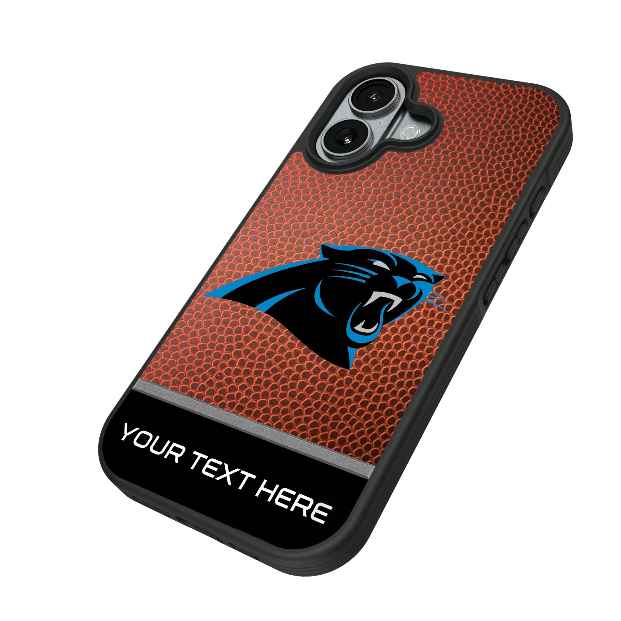 Carolina Panthers Personalized Football iPhone Bump Phone Case for Apple iPhone - Isometric View#Device_iPhone 17