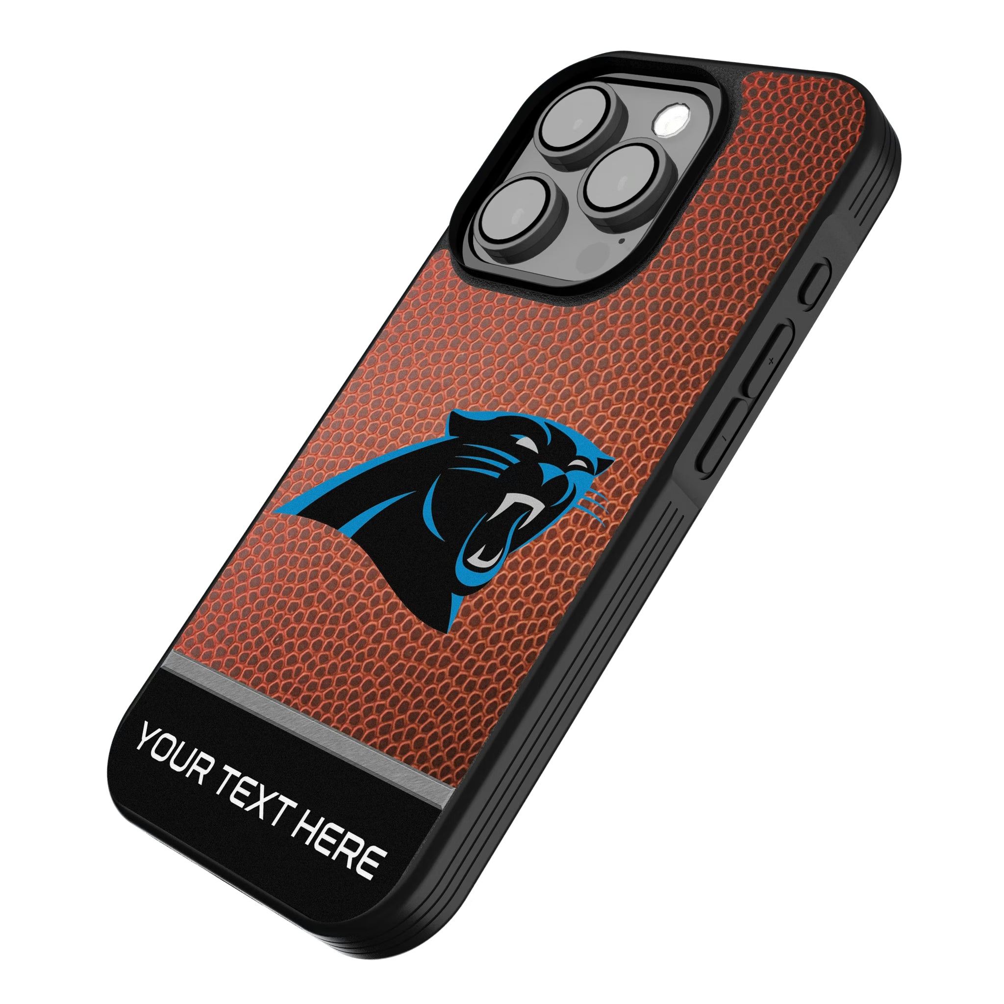 Carolina Panthers Personalized Football iPhone Bump Phone Case for Apple iPhone - Isometric View