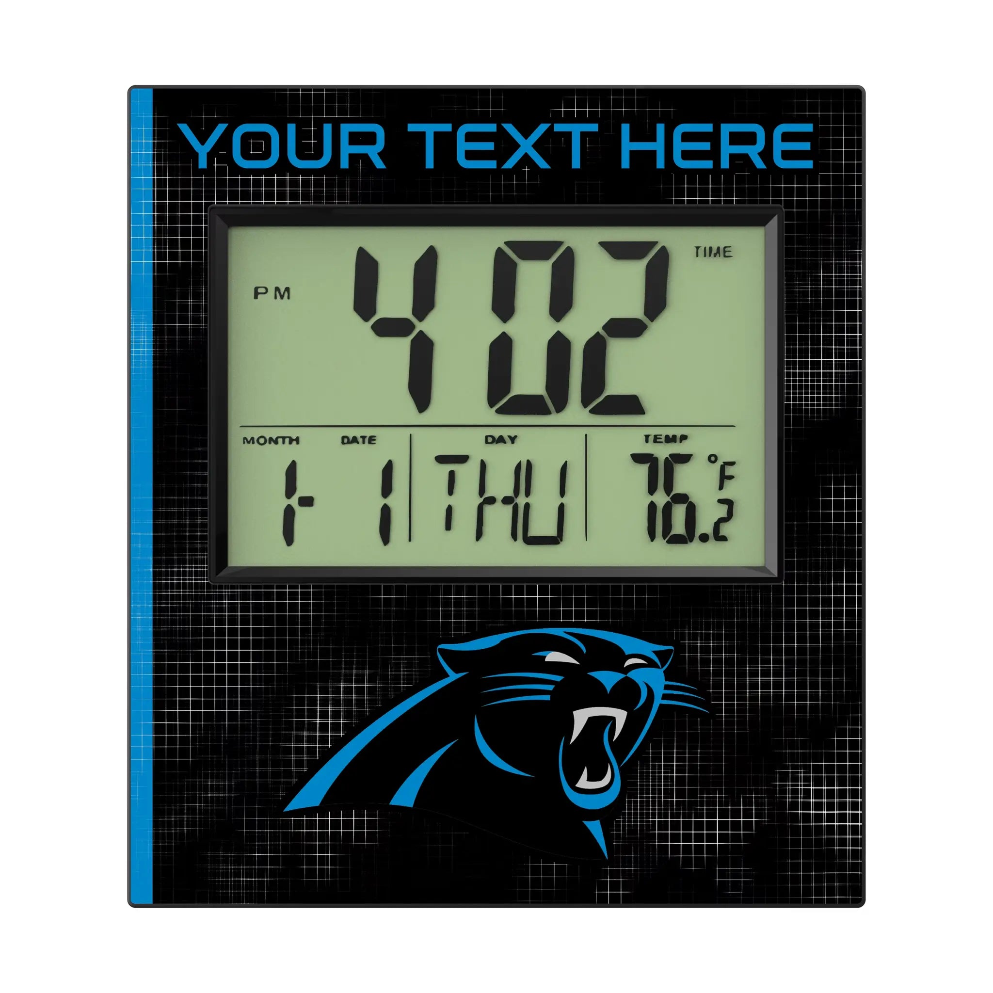 Carolina Panthers Personalized Hatch Wall Clock
