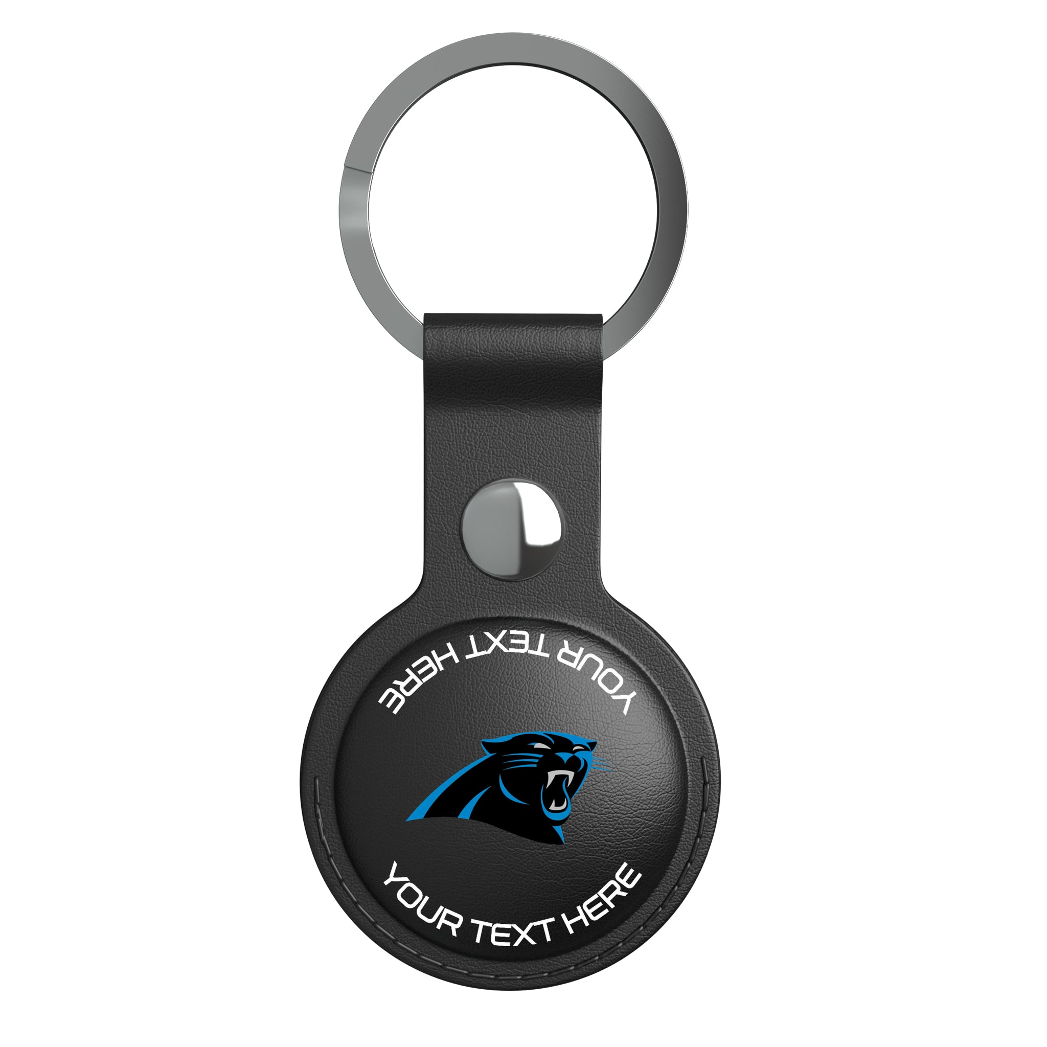 Carolina Panthers Personalized Insignia AirTag Black Airtag Holder