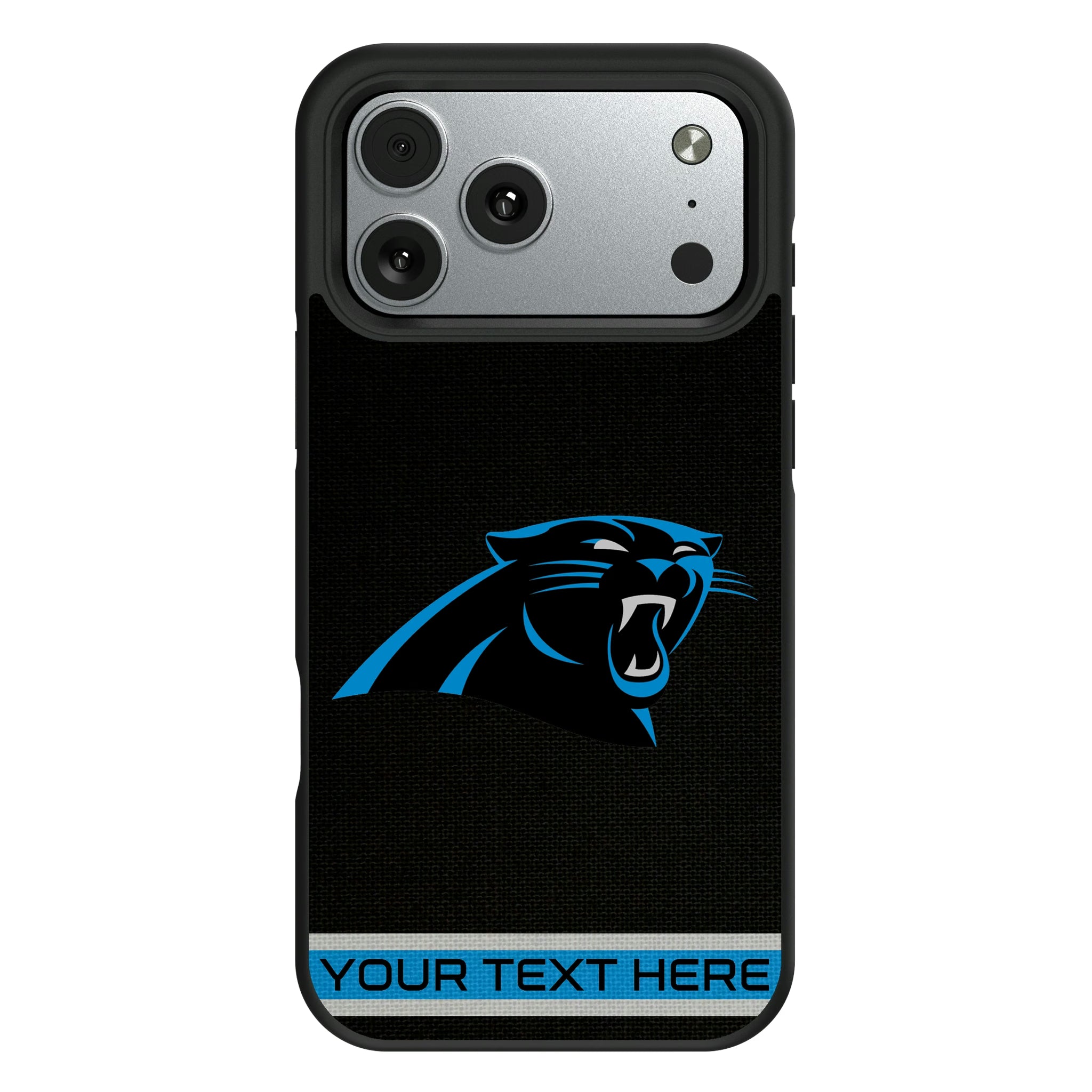 Carolina Panthers Personalized Stripe iPhone Bump Phone Case for Apple iPhone#Device_iPhone 17 Pro Max