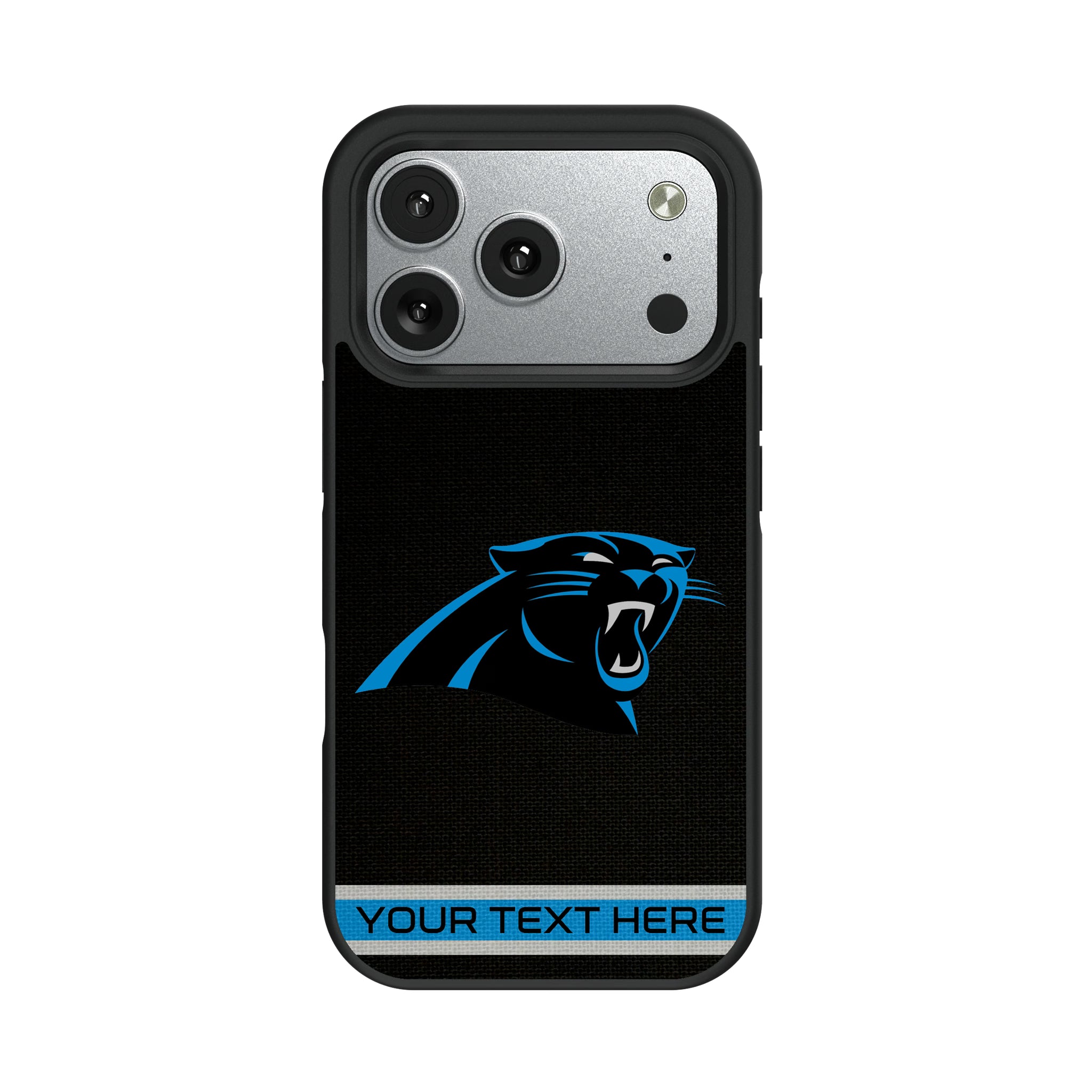 Carolina Panthers Personalized Stripe iPhone Bump Phone Case for Apple iPhone#Device_iPhone 17 Pro