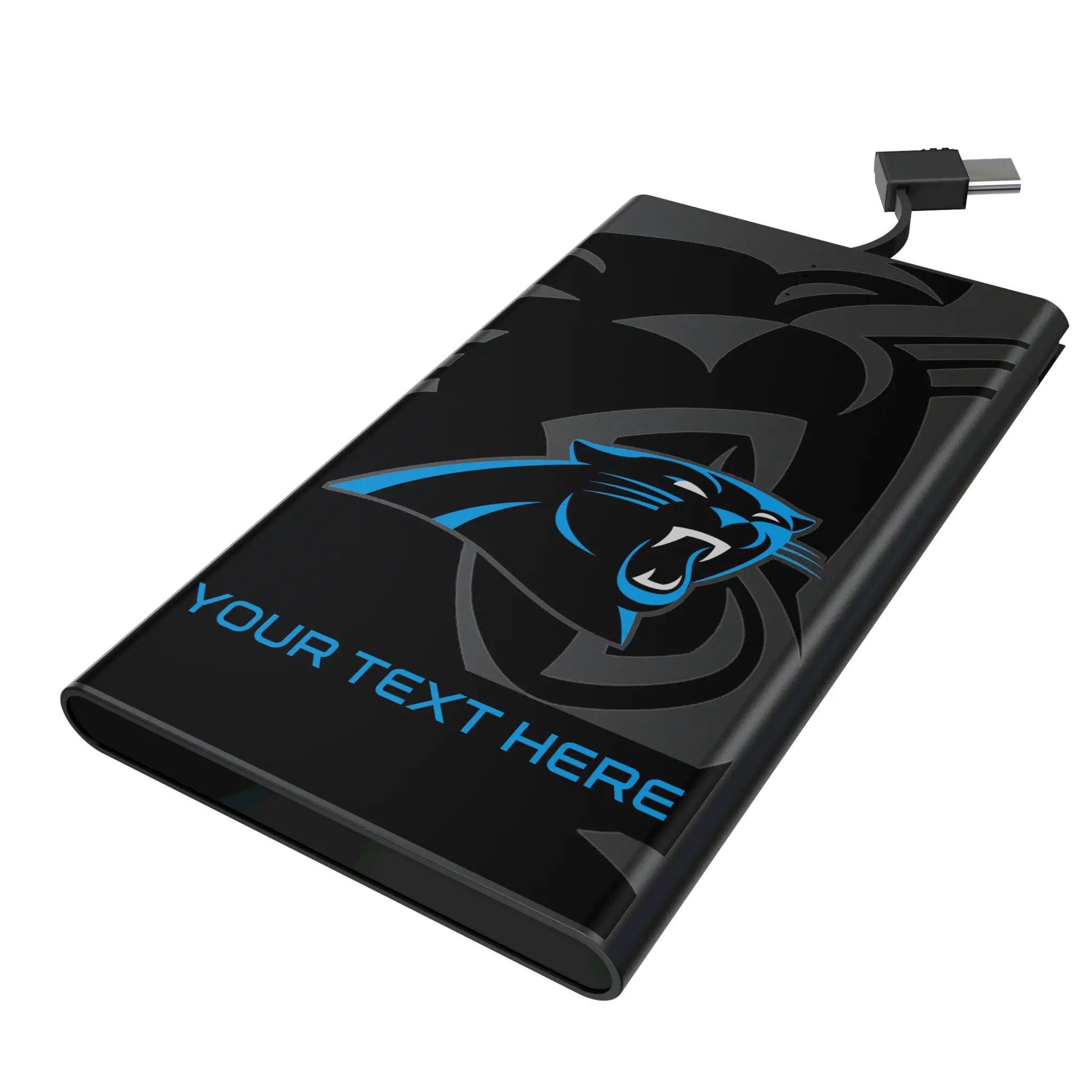 Carolina Panthers Personalized Tilt 5000mAh Flat Power Bank