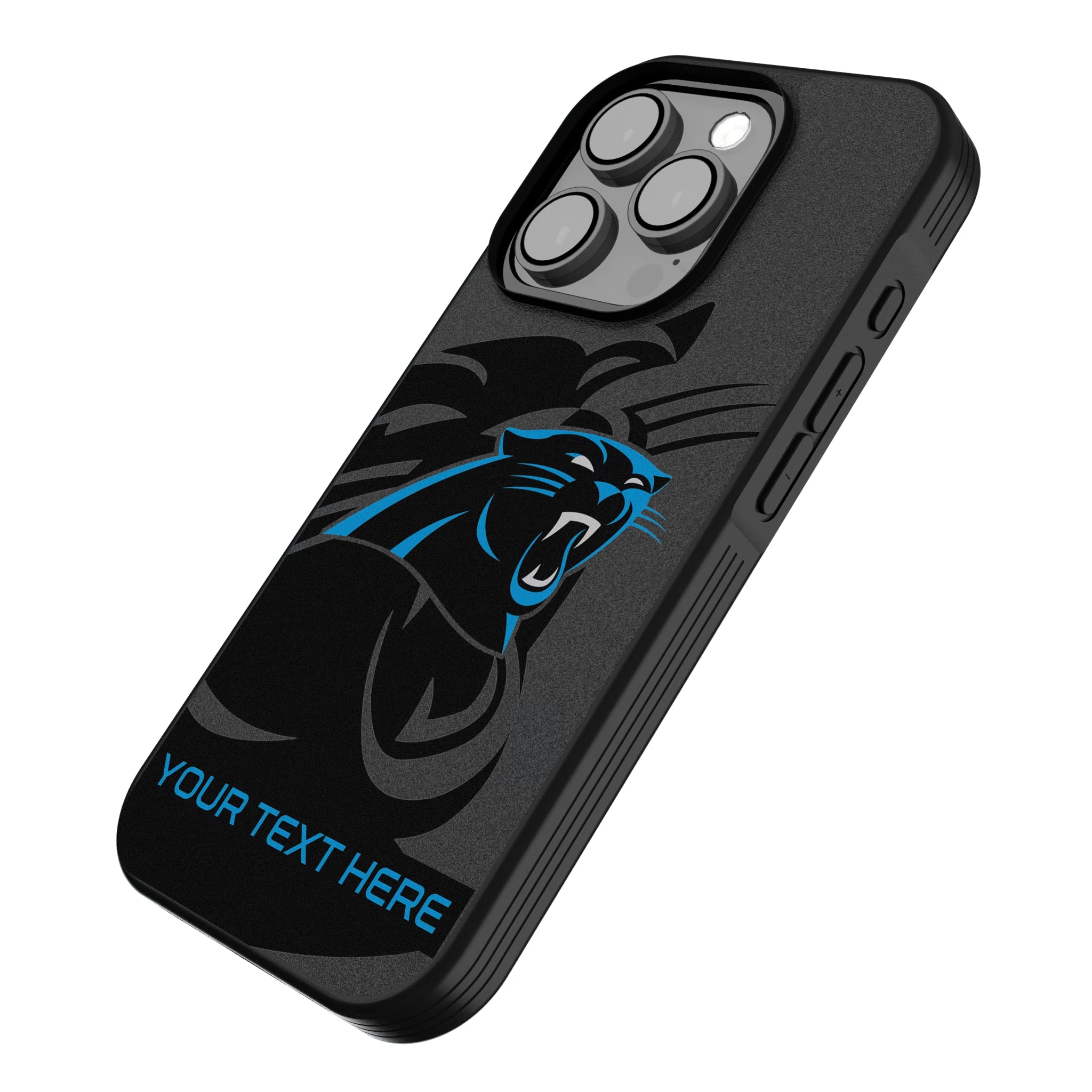 Carolina Panthers Personalized Tilt iPhone Bump Phone Case for Apple iPhone - Isometric View
