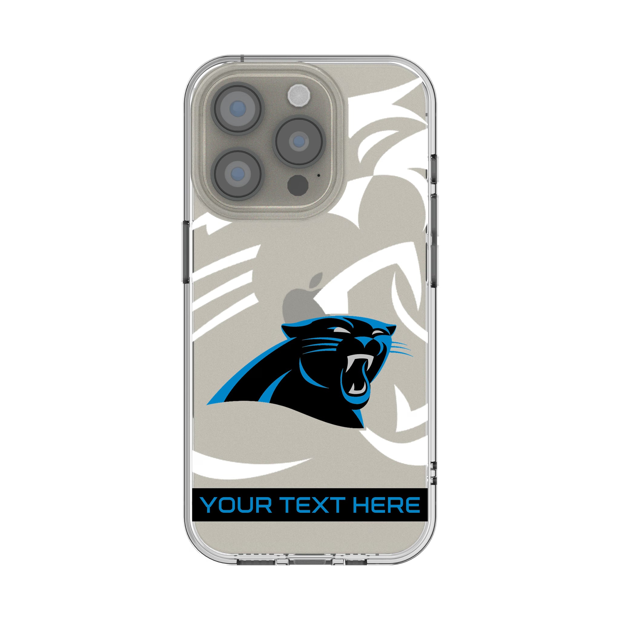 Carolina Panthers Personalized Tilt iPhone Clear Phone Case for Apple iPhone