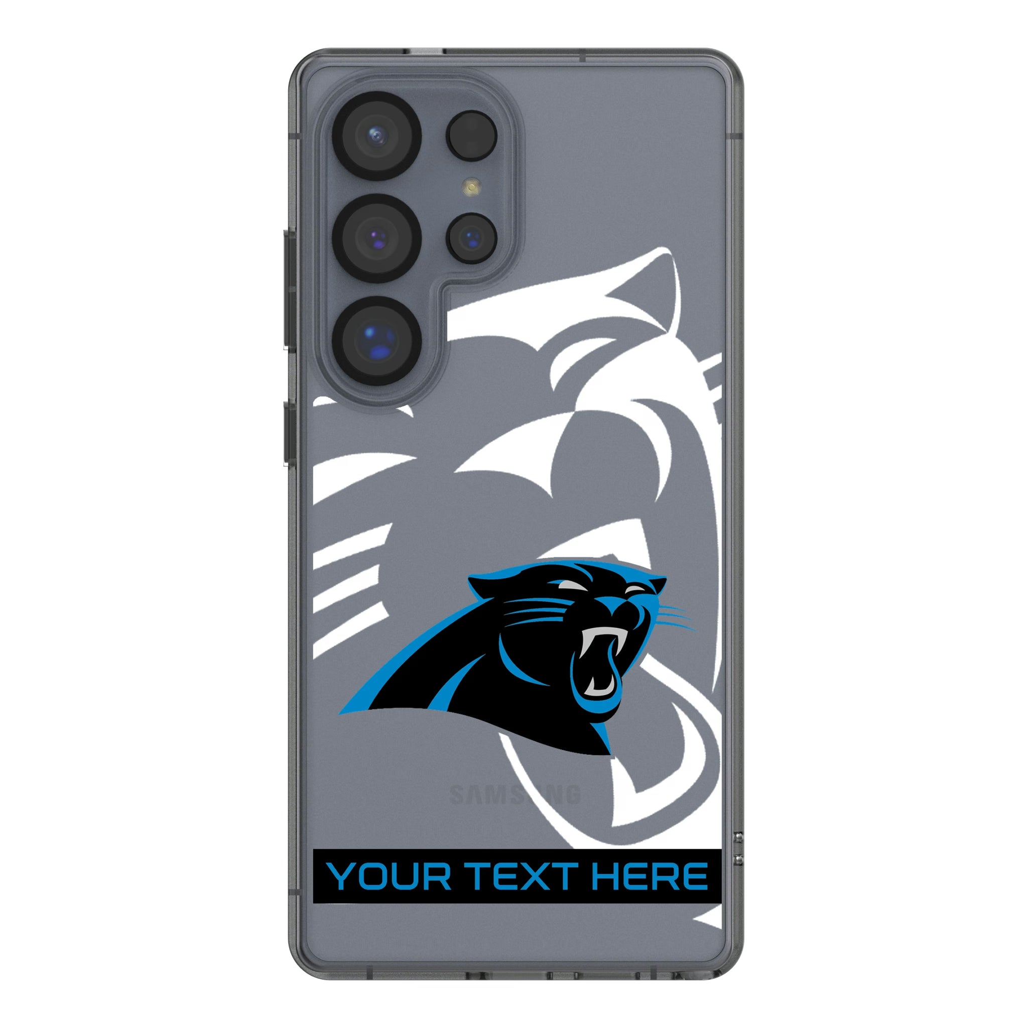 Carolina Panthers Personalized Tilt Galaxy Clear Phone Case for Samsung Galaxy