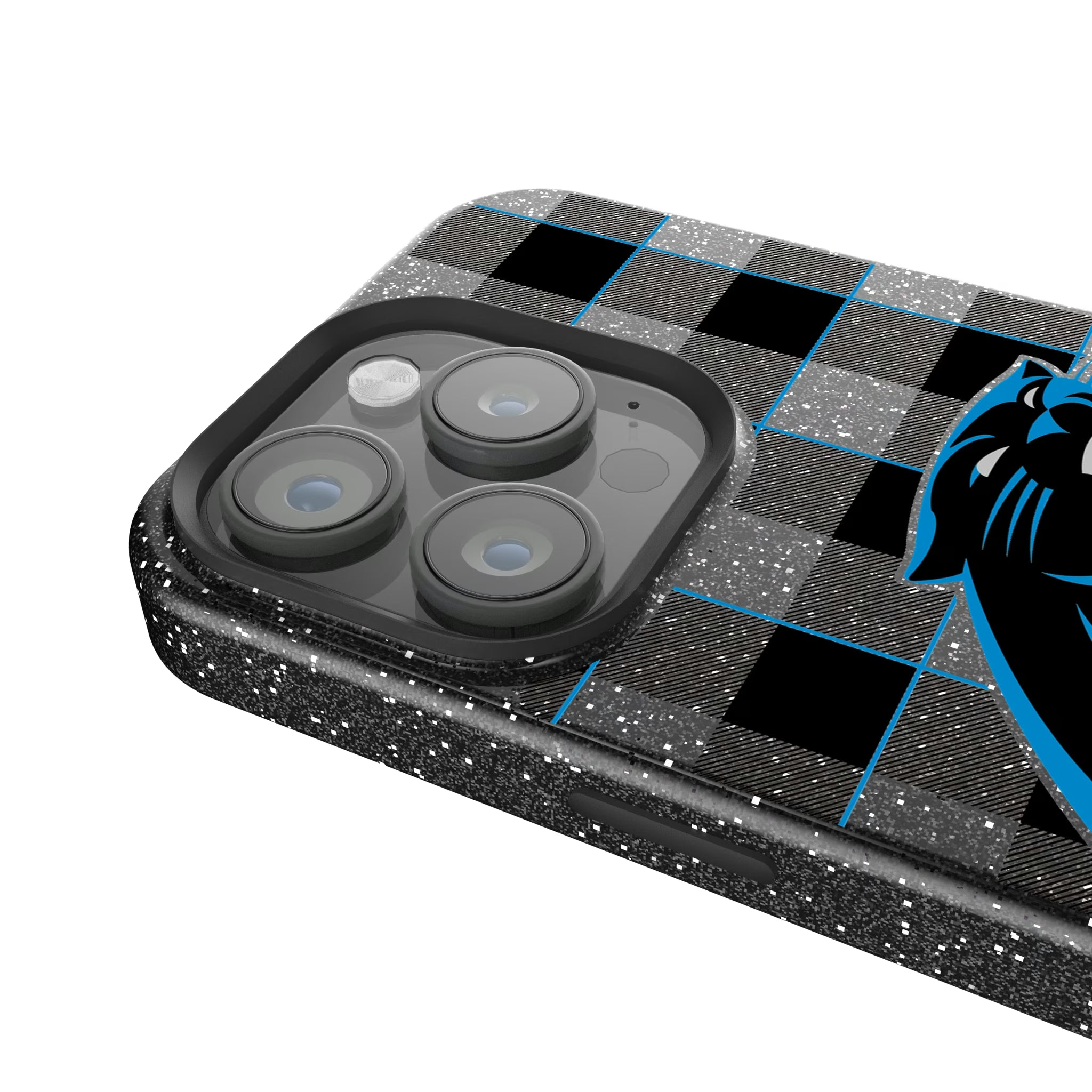 Carolina Panthers Plaid iPhone Bling Phone Case for Apple iPhone - Detail