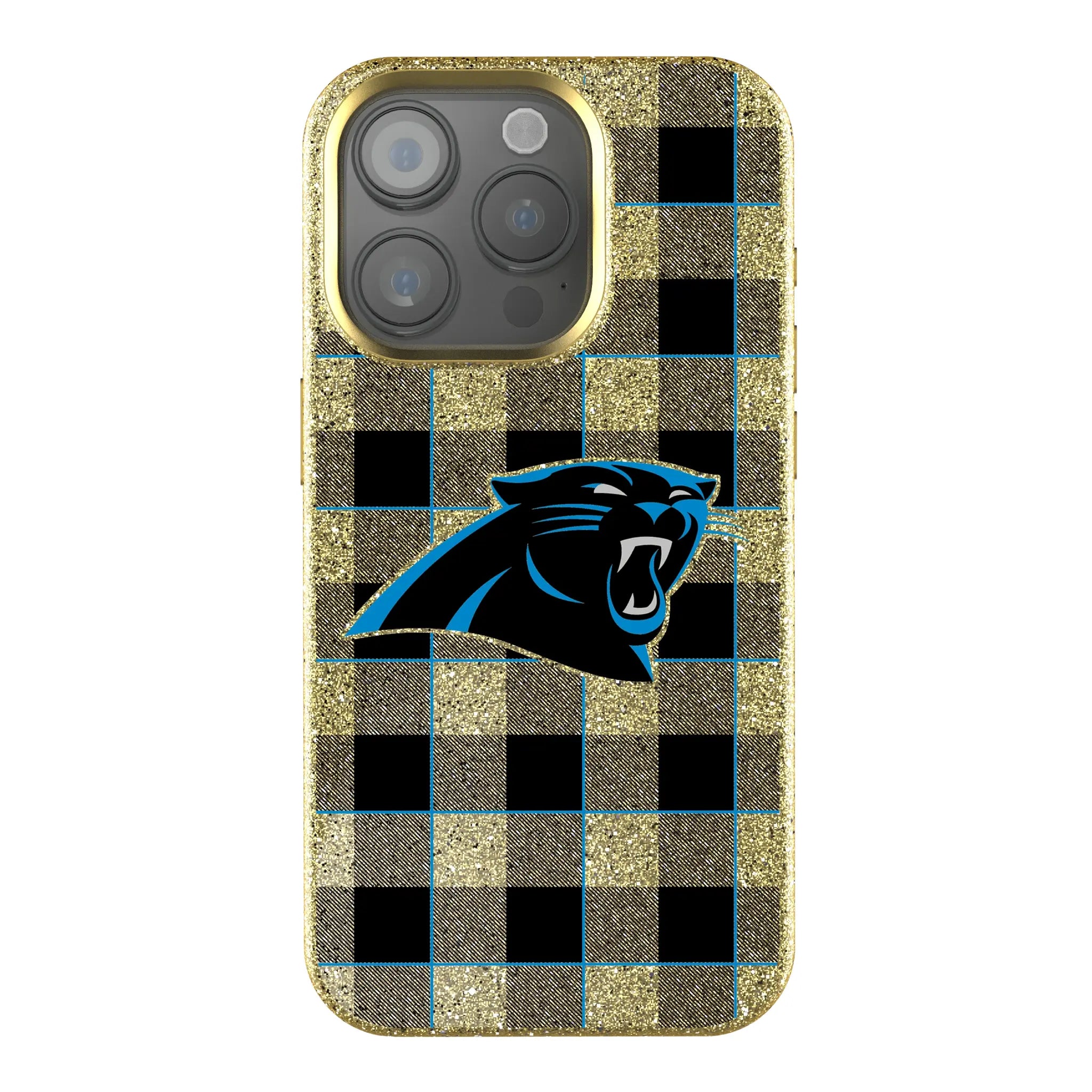 Carolina Panthers Plaid iPhone Bling Phone Case for Apple iPhone