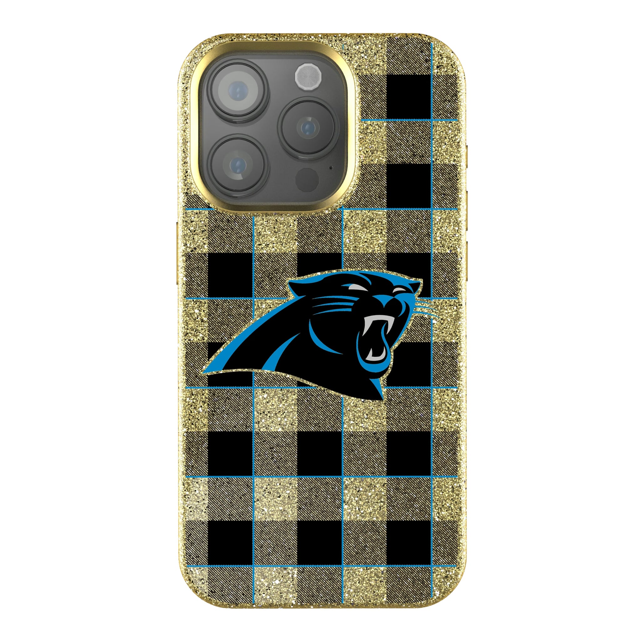 Carolina Panthers Plaid iPhone Bling Phone Case for Apple iPhone