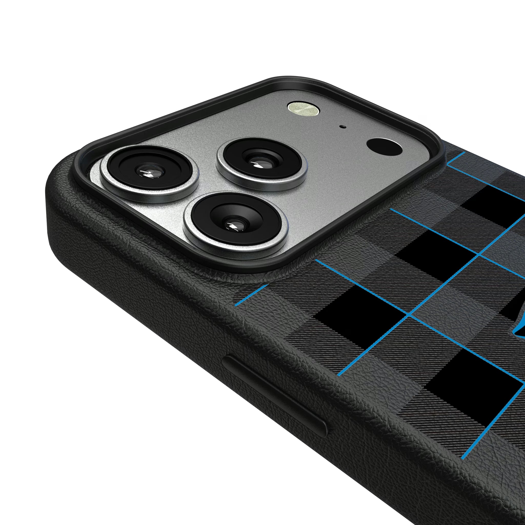Carolina Panthers Plaid iPhone MagSafe Compatible Phone Case for Apple iPhone - Detail#Device_iPhone 17 Pro