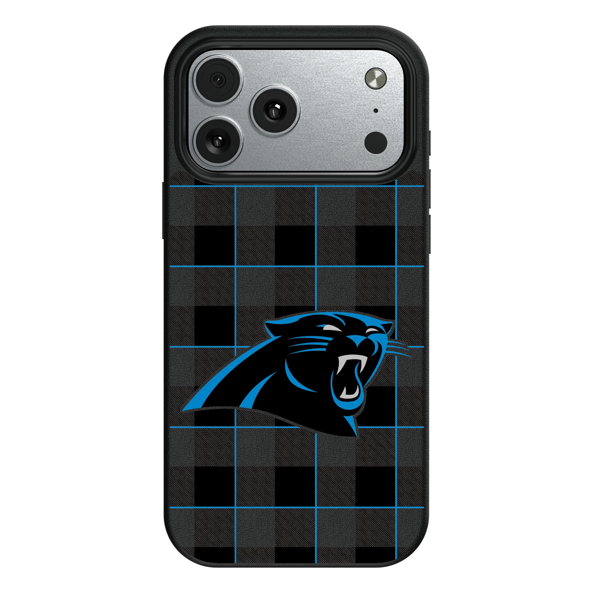 Carolina Panthers Plaid iPhone MagSafe Compatible Phone Case for Apple iPhone#Device_iPhone 17 Pro Max