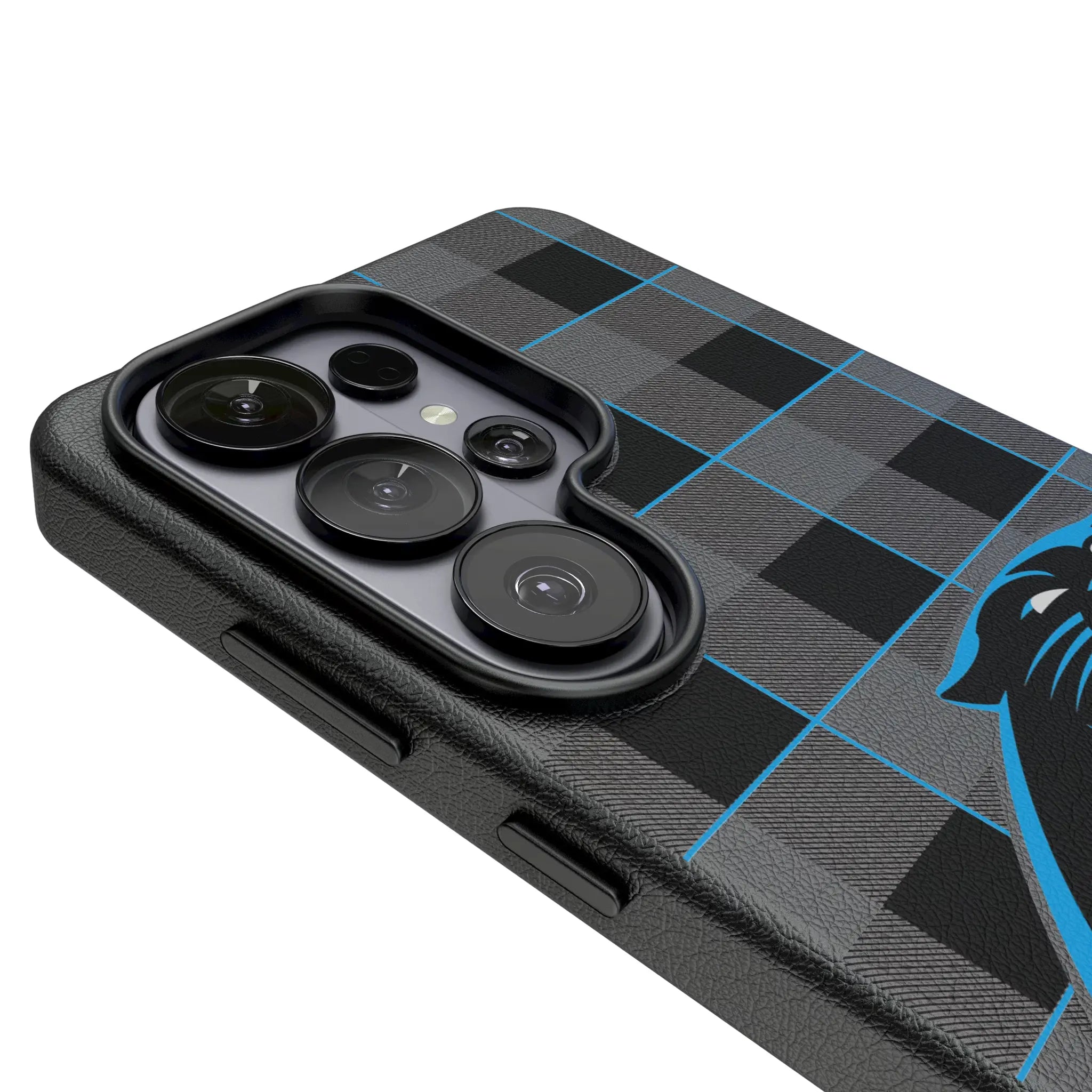 Carolina Panthers Plaid Galaxy MagSafe Compatible Phone Case for Samsung Galaxy - Detail#Device_Galaxy S26 Ultra
