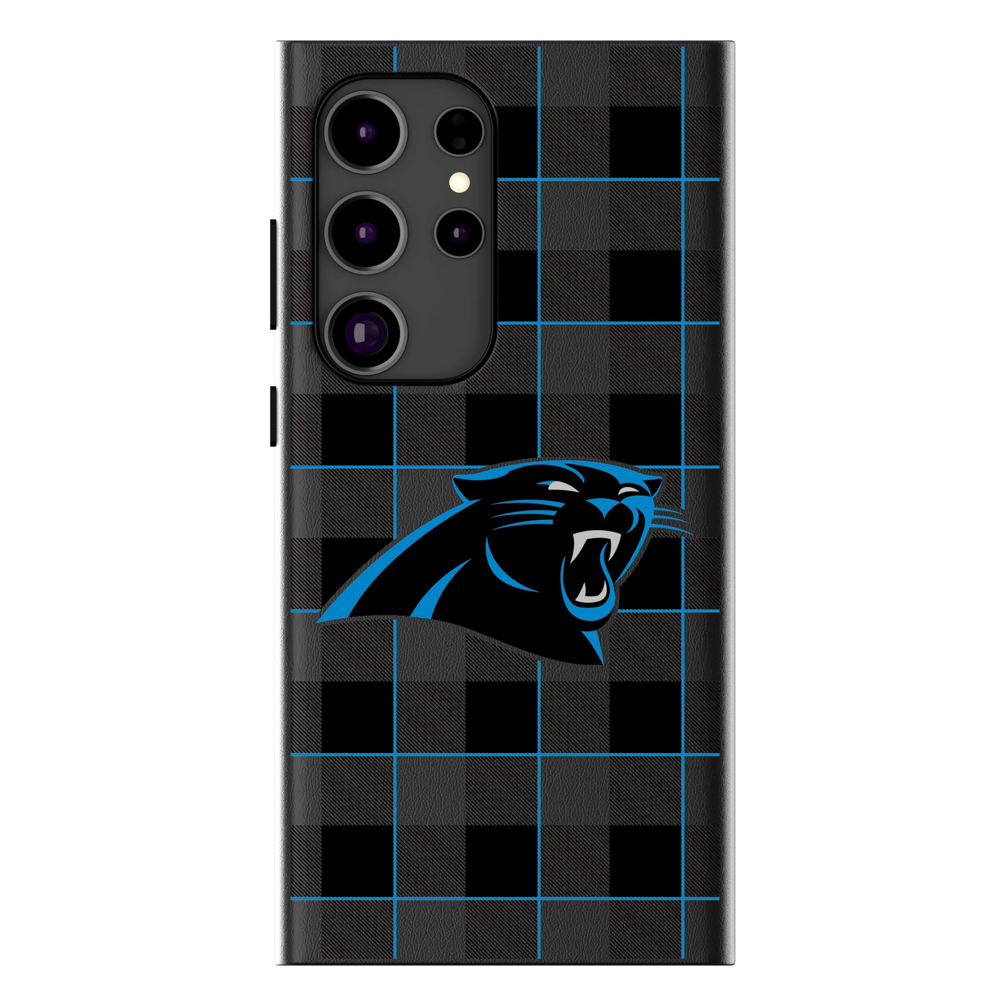 Carolina Panthers Plaid Galaxy MagSafe Compatible Phone Case for Samsung Galaxy