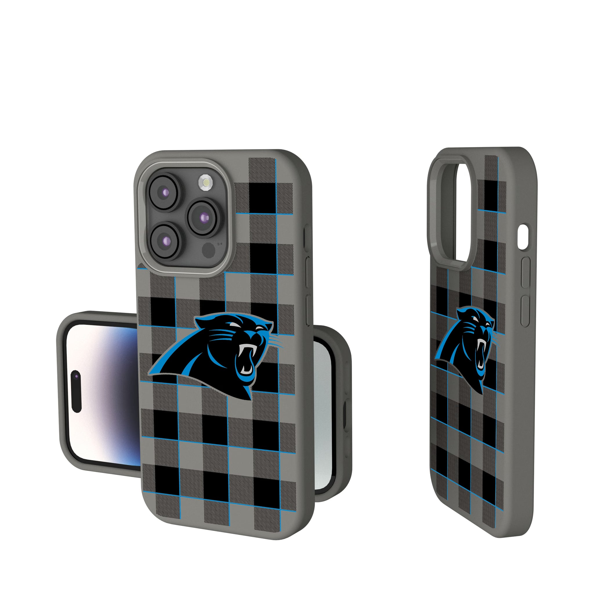 Carolina Panthers Plaid iPhone Soft Touch Phone Case for Apple iPhone