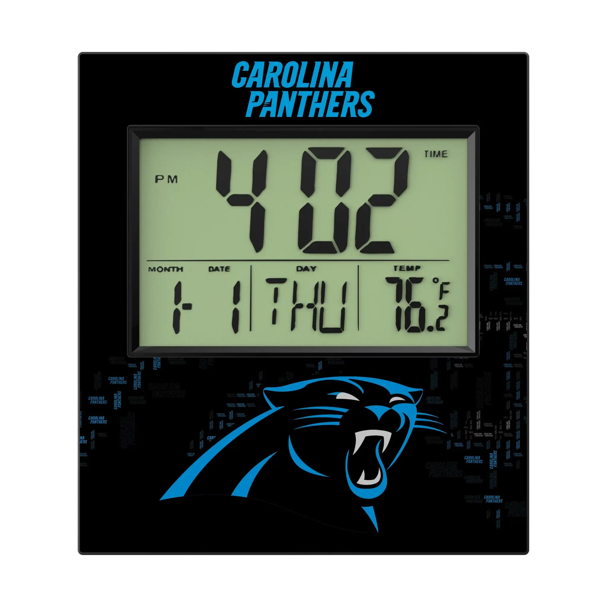 Carolina Panthers Quadtile Wall Clock