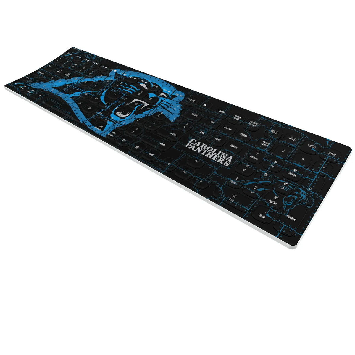 Carolina Panthers Rivet KKB605 Curved Wireless Keyboard - Isometric View