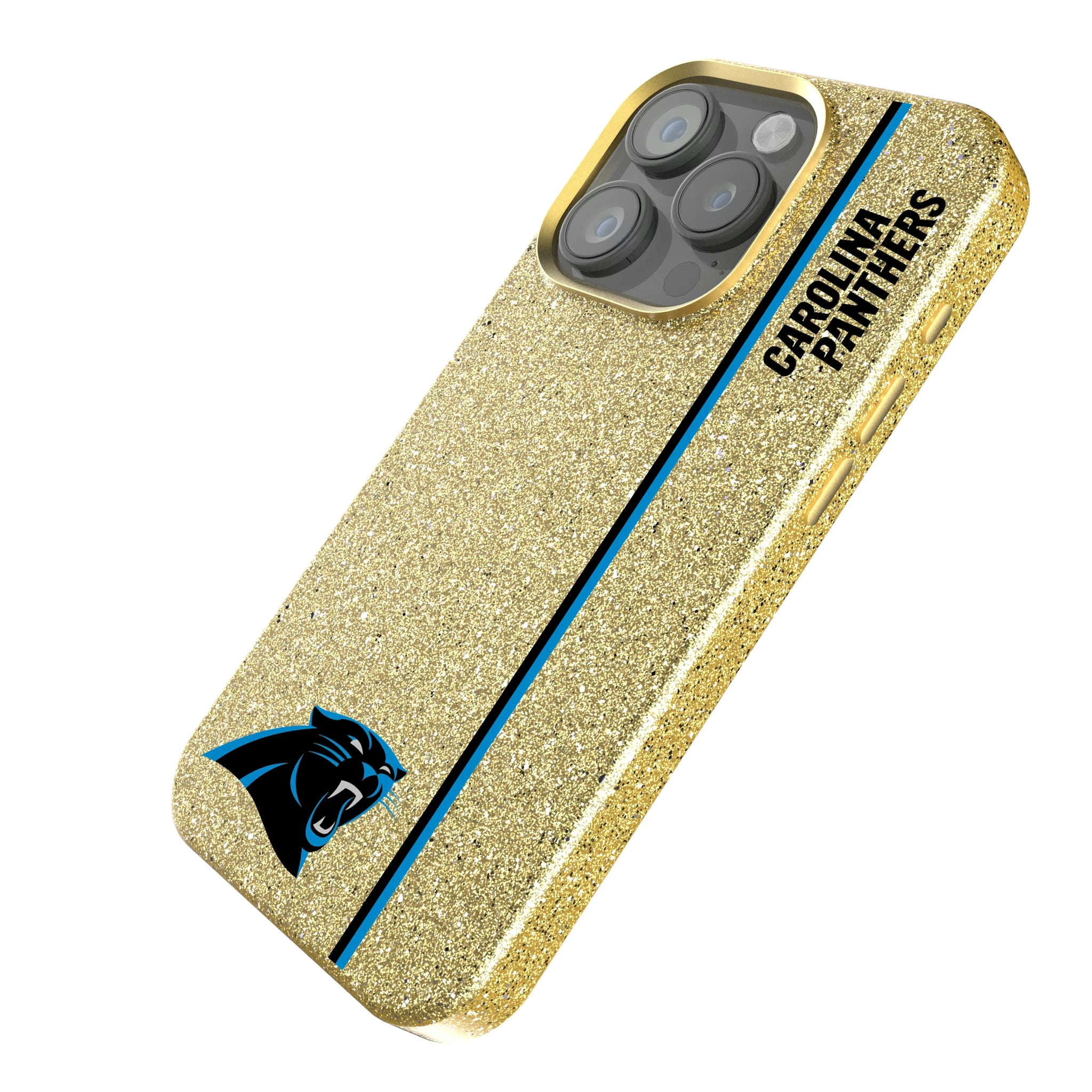 Carolina Panthers Sidebar iPhone Bling Phone Case for Apple iPhone - Isometric View
