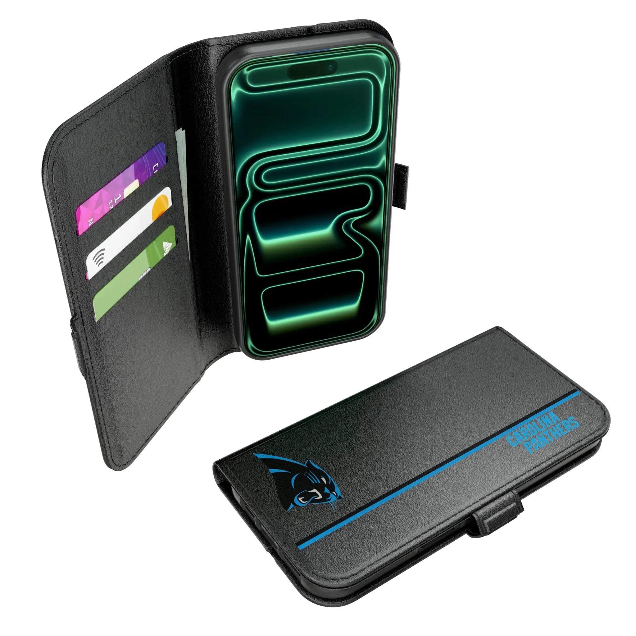 Carolina Panthers Sidebar iPhone Folio Phone Case for Apple iPhone#Device_iPhone 17