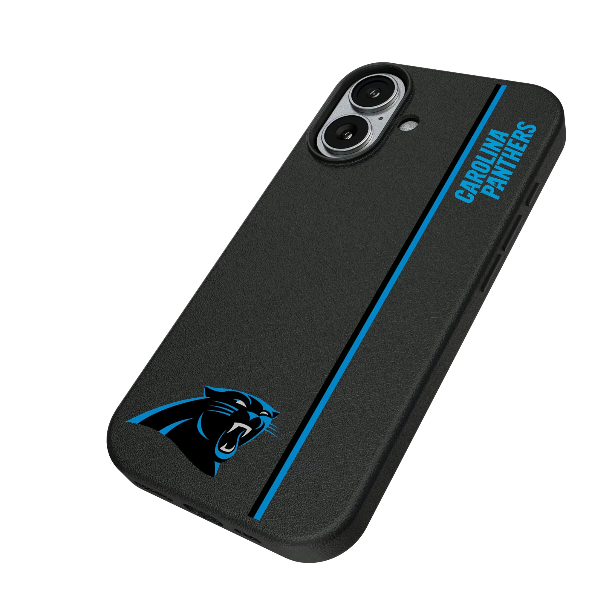 Carolina Panthers Sidebar iPhone MagSafe Compatible Phone Case for Apple iPhone - Isometric View#Device_iPhone 17