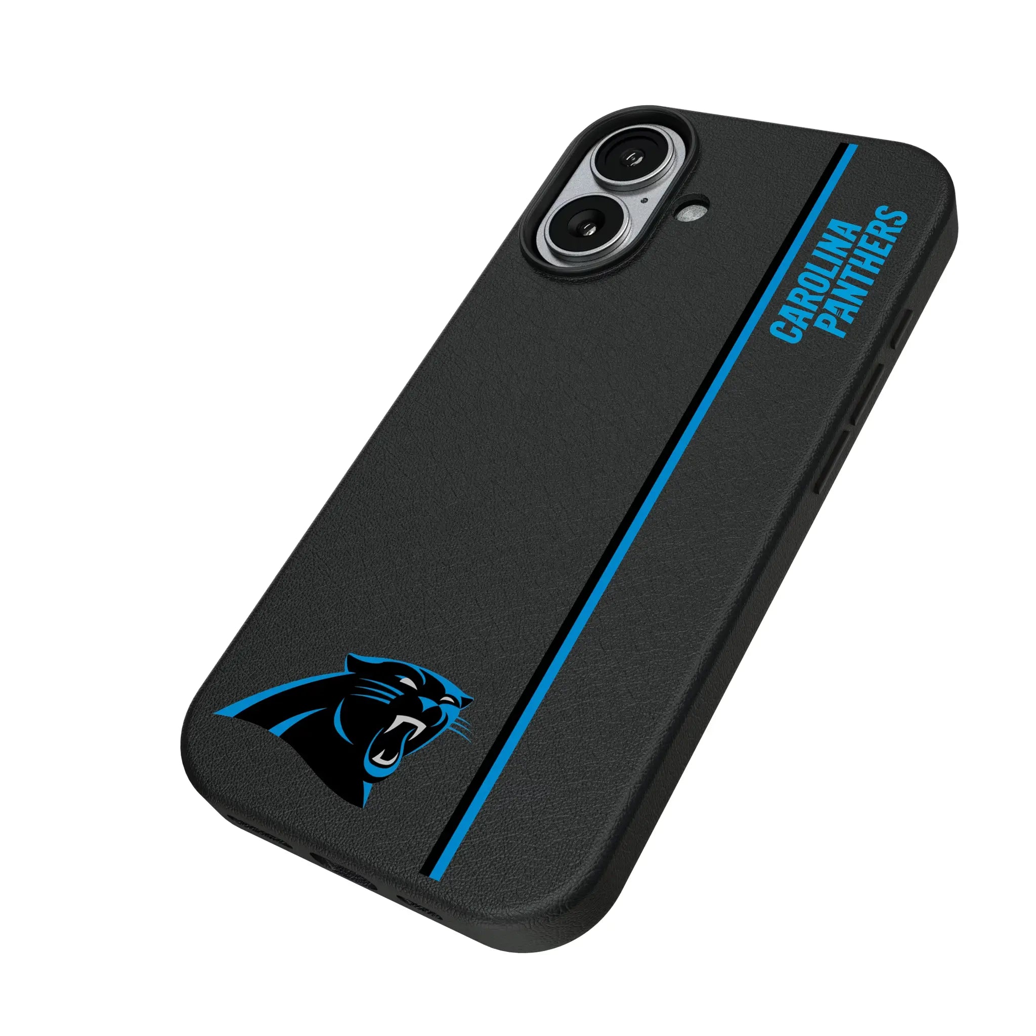 Carolina Panthers Sidebar iPhone MagSafe Compatible Phone Case for Apple iPhone - Isometric View#Device_iPhone 17