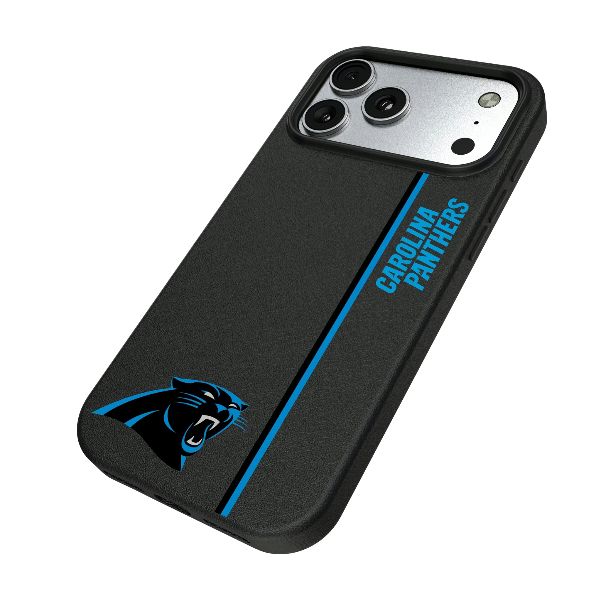 Carolina Panthers Sidebar iPhone MagSafe Compatible Phone Case for Apple iPhone - Isometric View#Device_iPhone 17 Pro Max