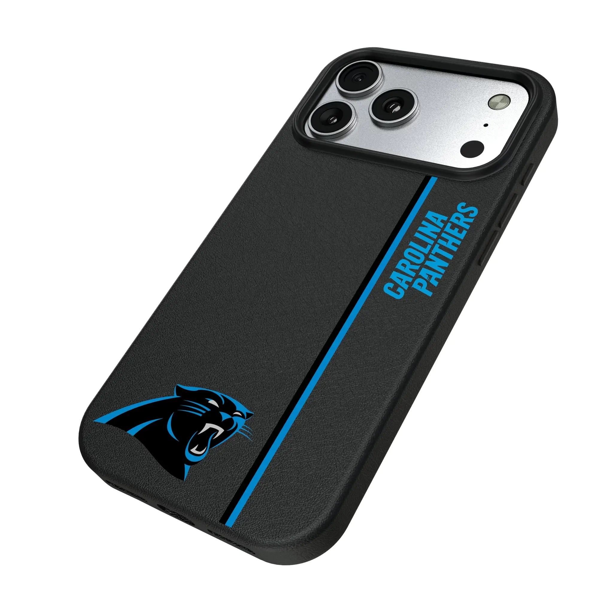 Carolina Panthers Sidebar iPhone MagSafe Compatible Phone Case for Apple iPhone - Isometric View#Device_iPhone 17 Pro Max