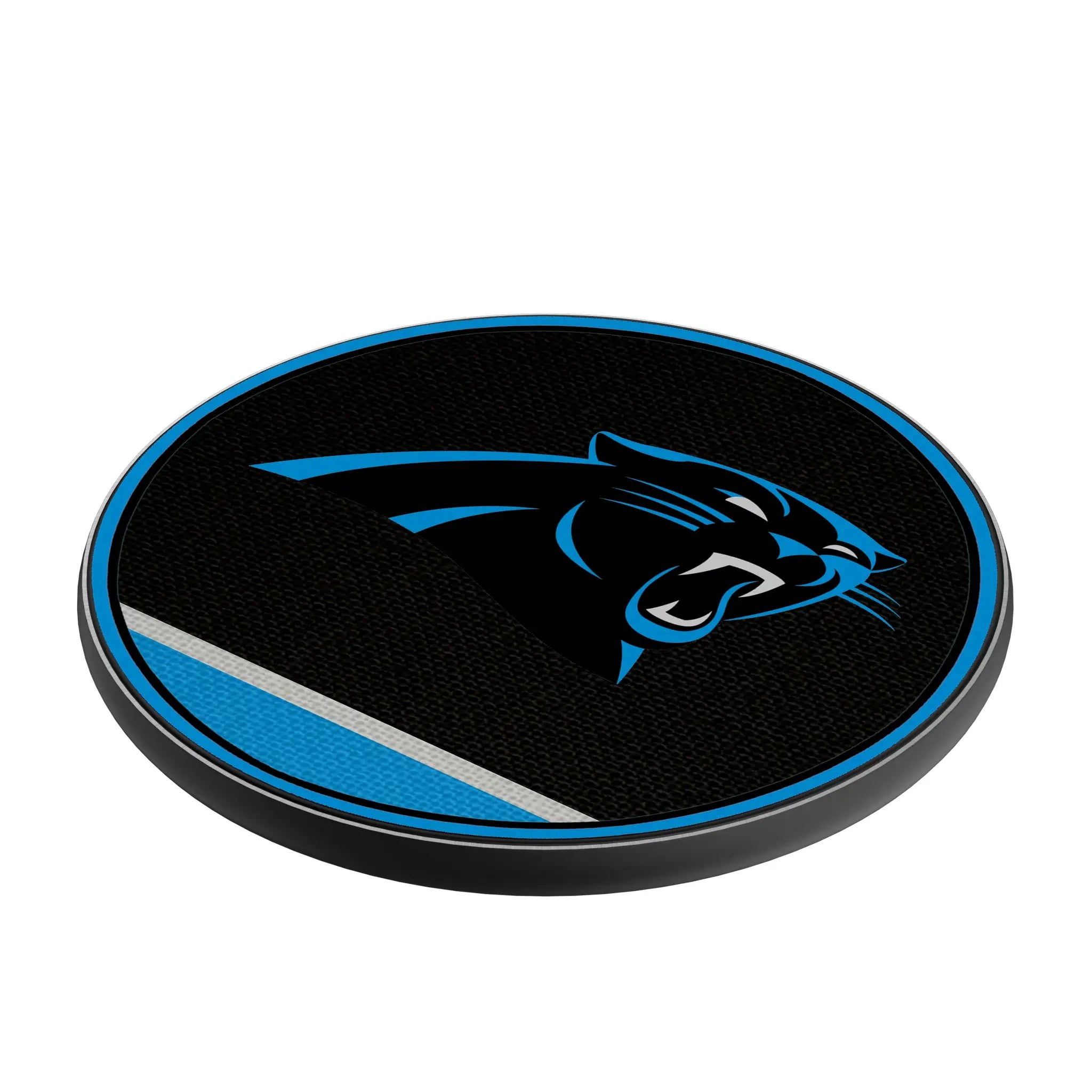 Carolina Panthers Stripe 15-Watt Wireless Charger - Isometric View