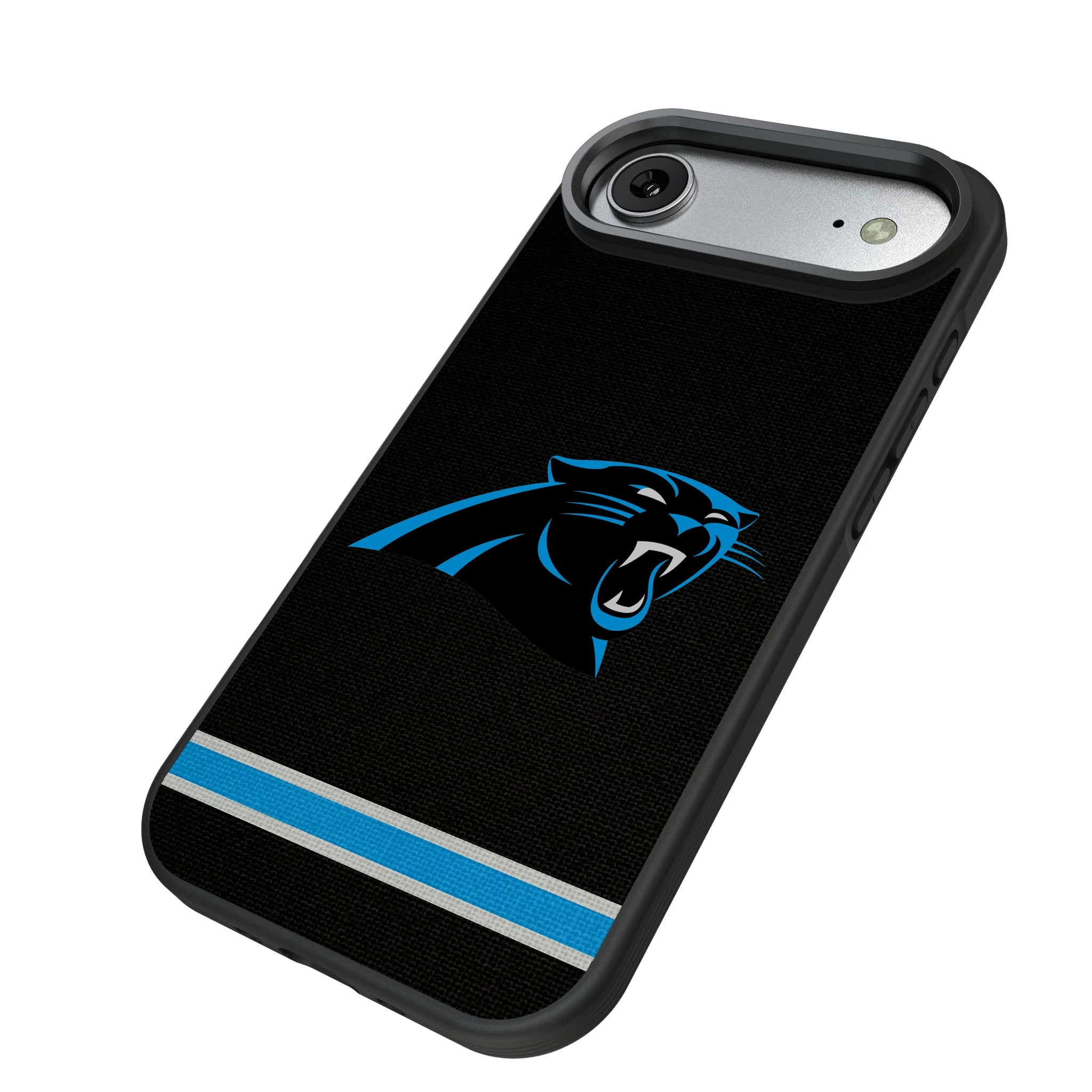 Carolina Panthers Stripe iPhone Bump Phone Case for Apple iPhone - Isometric View#Device_iPhone Air