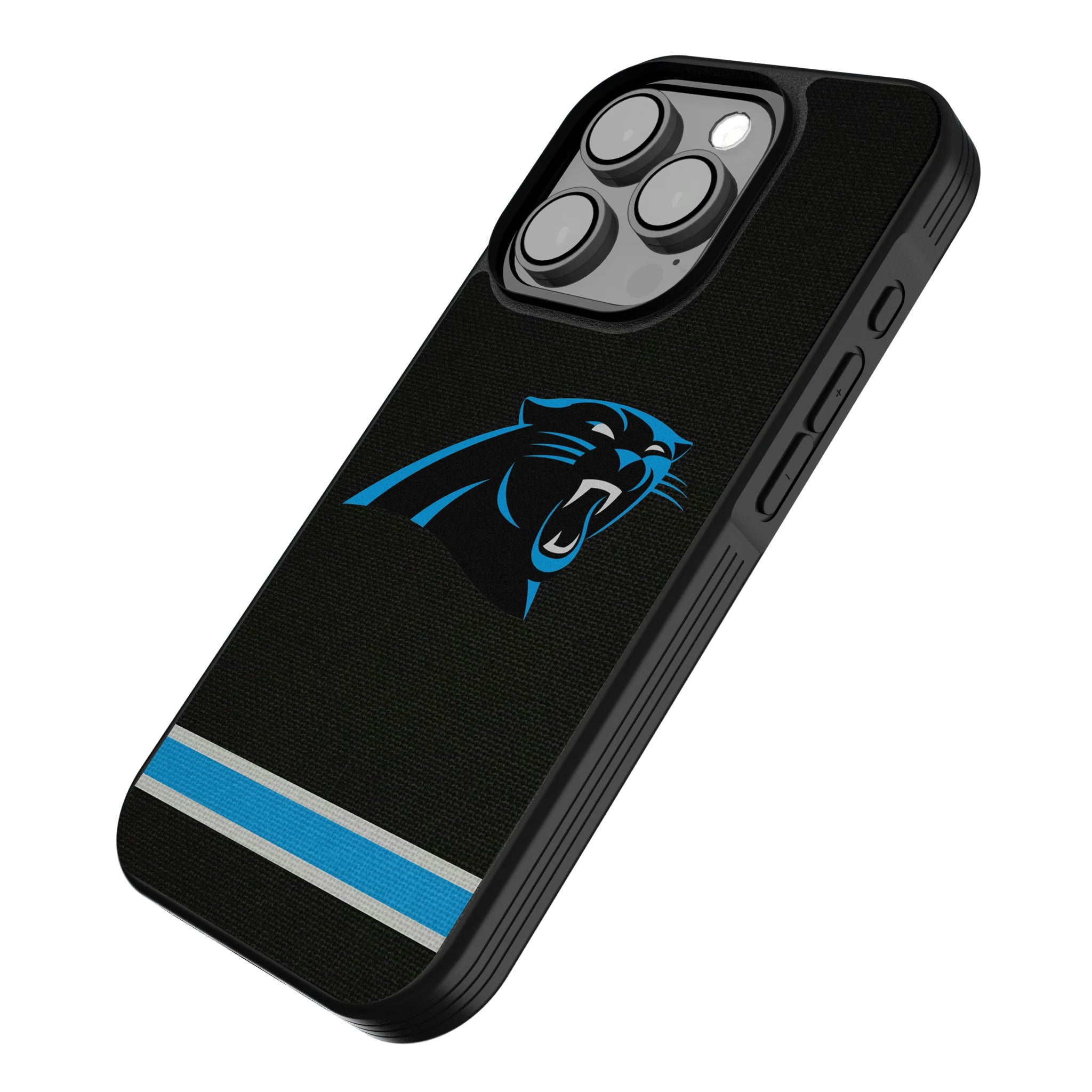 Carolina Panthers Stripe iPhone Bump Phone Case for Apple iPhone - Isometric View