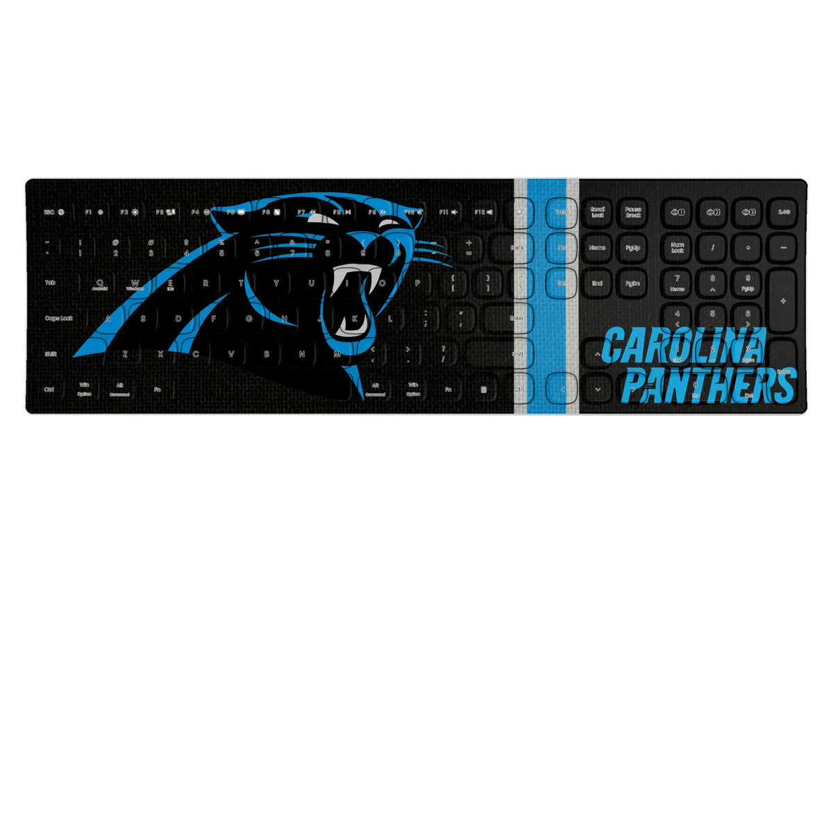 Carolina Panthers Stripe KKB605 Curved Wireless Keyboard