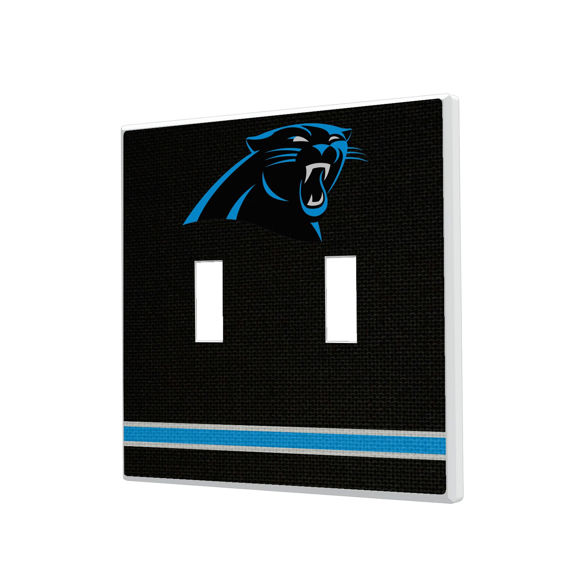 Carolina Panthers Stripe Hidden-Screw Light Switch Plate#Style_Double Toggle