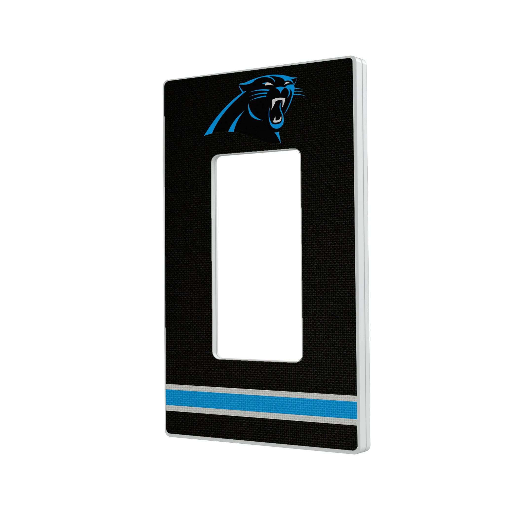 Carolina Panthers Stripe Hidden-Screw Light Switch Plate#Style_Single Rocker