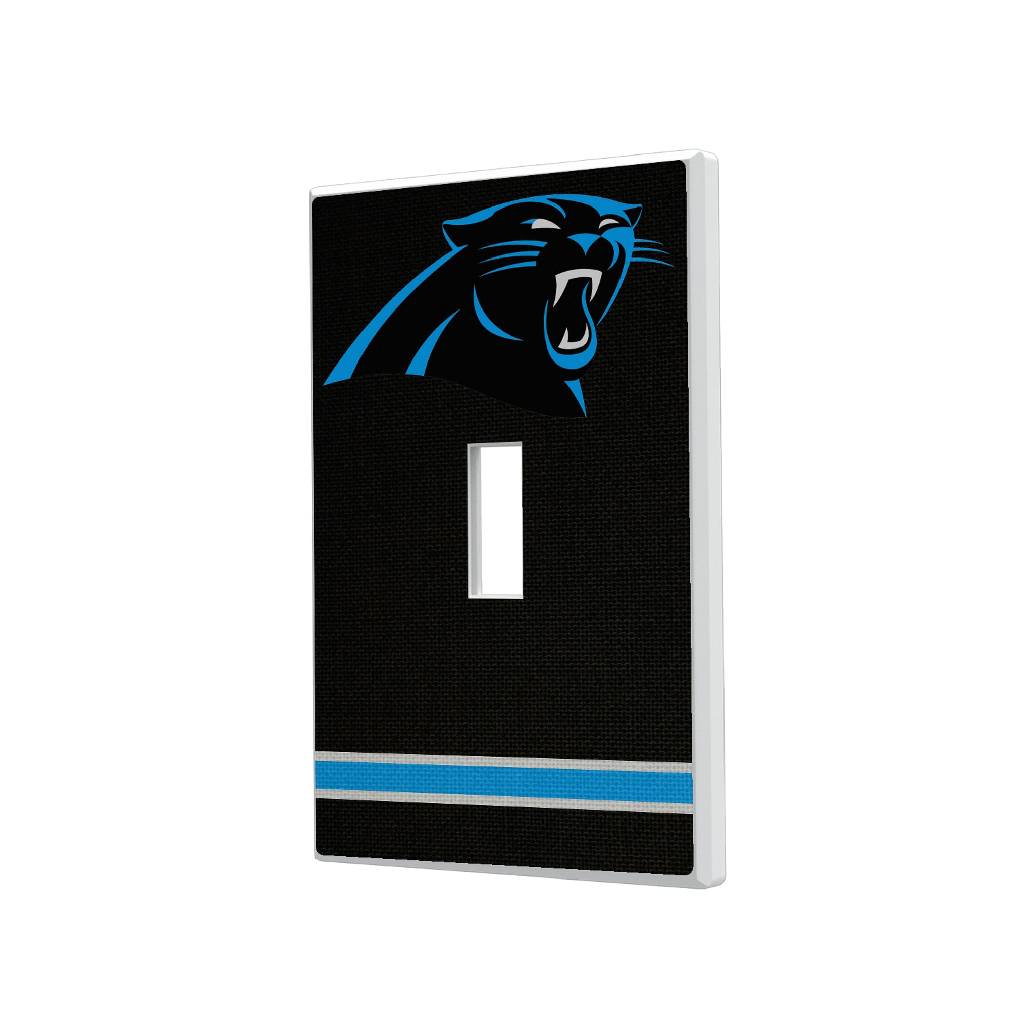 Carolina Panthers Stripe Hidden-Screw Light Switch Plate#Style_Single Toggle