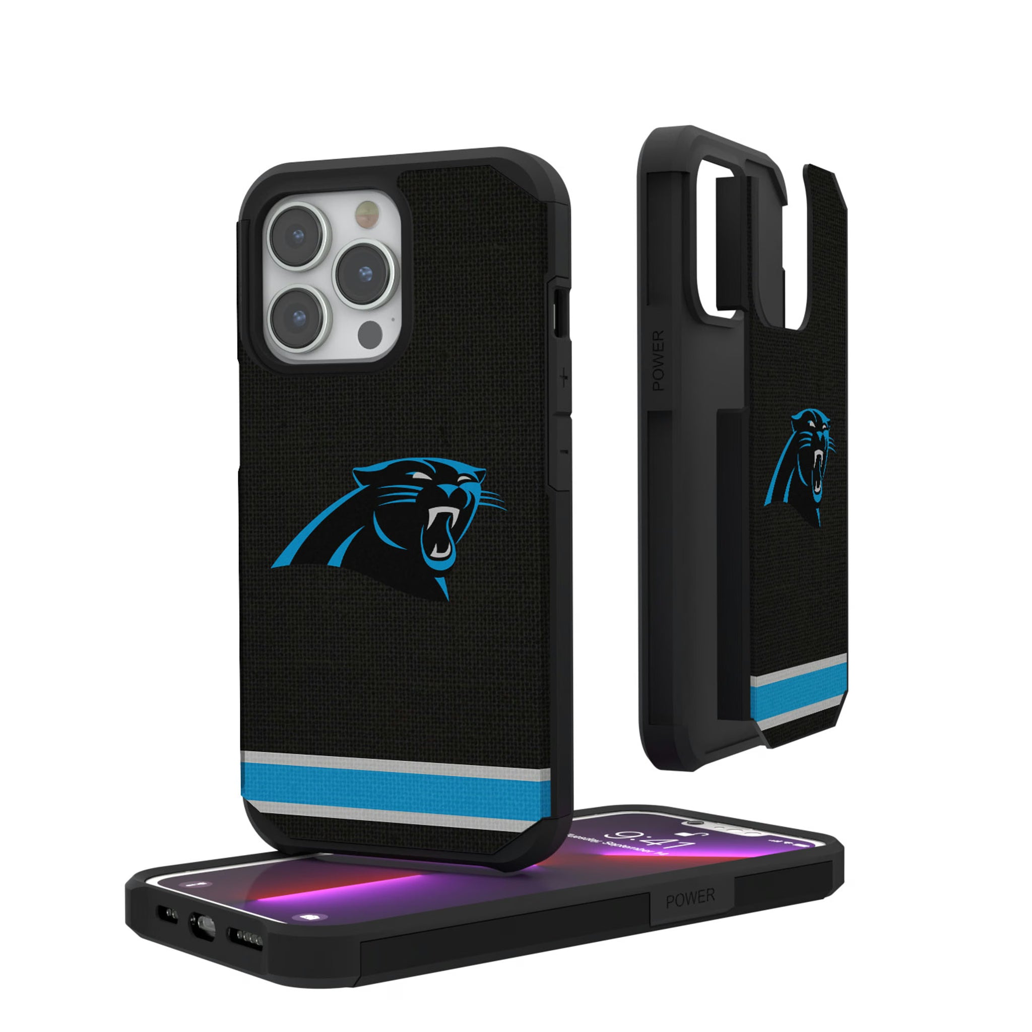Carolina Panthers Stripe iPhone Rugged Phone Case for Apple iPhone