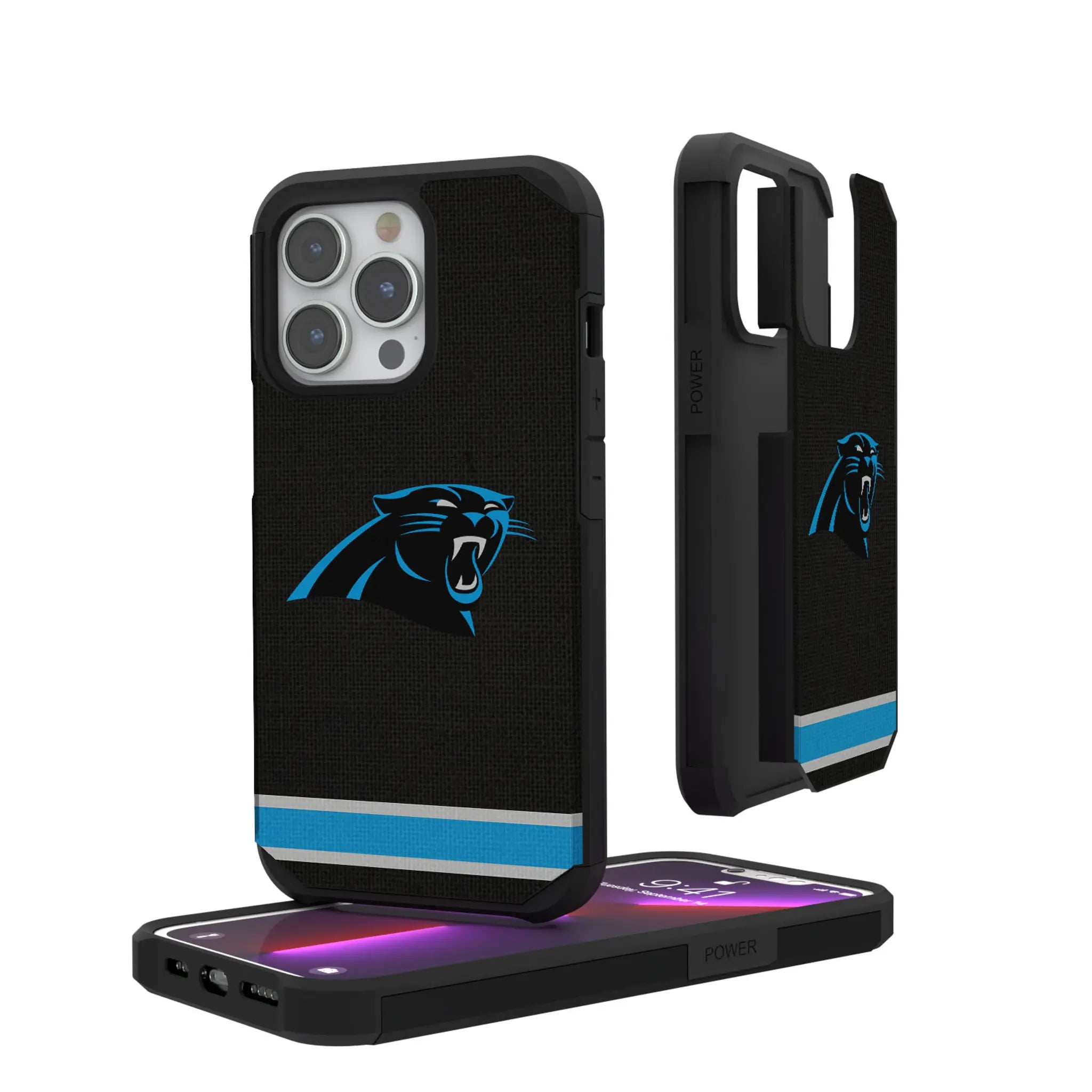 Carolina Panthers Stripe iPhone Rugged Phone Case for Apple iPhone