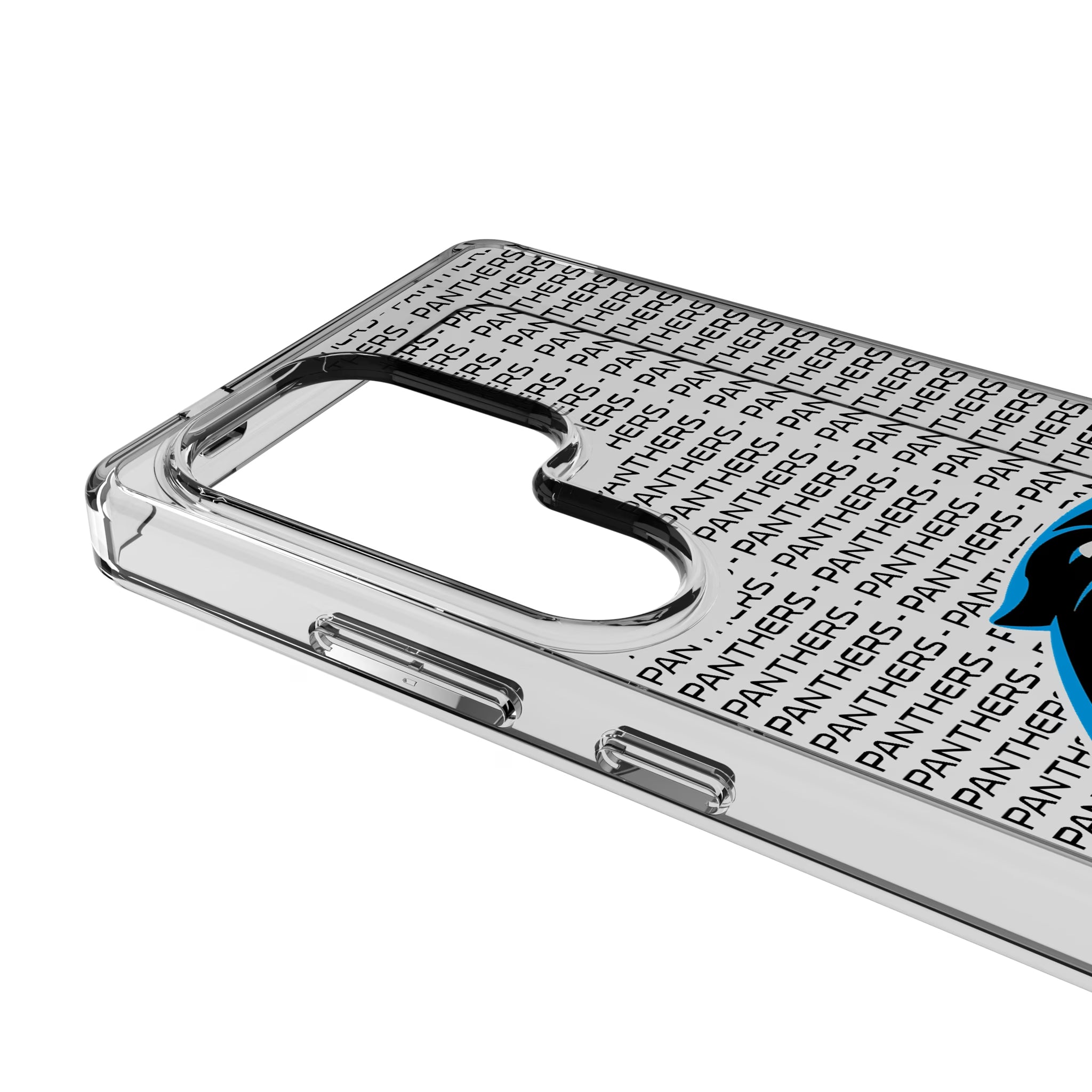 Carolina Panthers Text Backdrop Galaxy Clear Phone Case for Samsung Galaxy - Detail