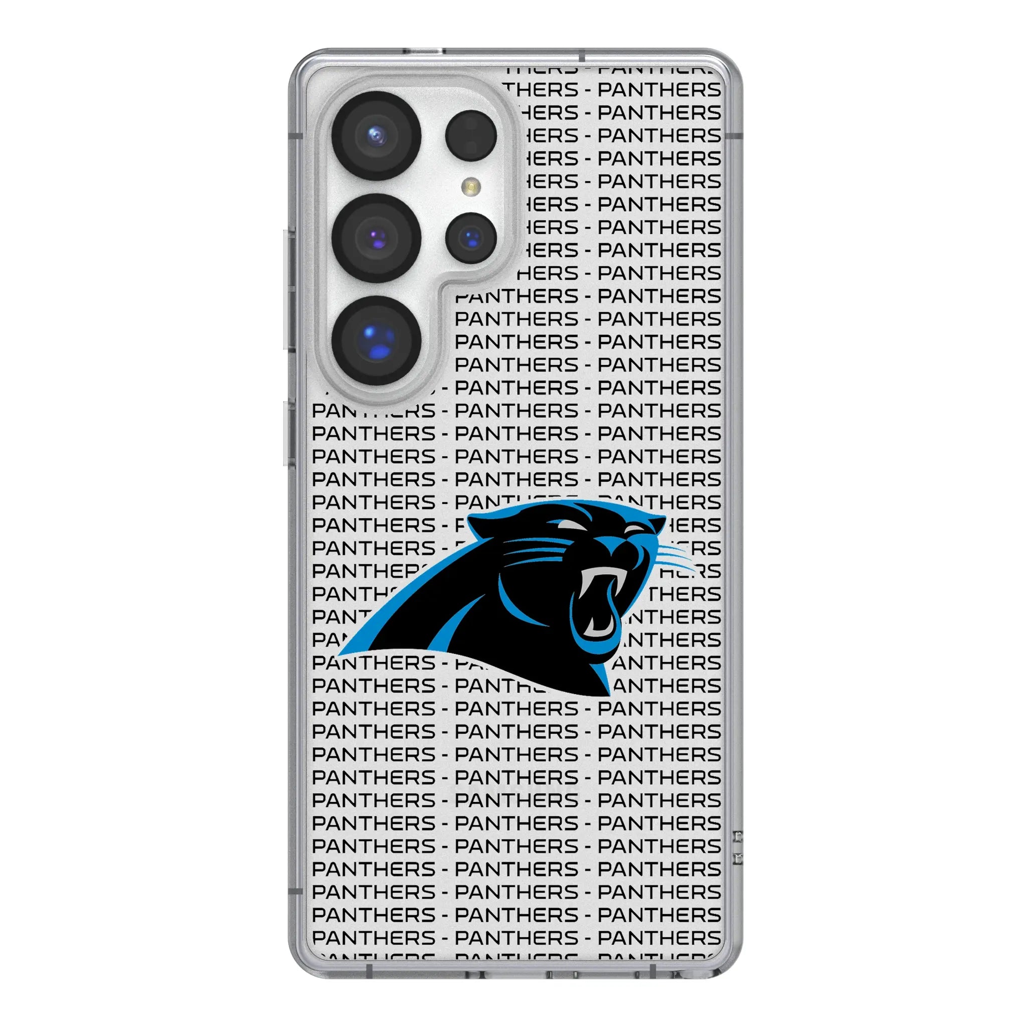 Carolina Panthers Text Backdrop Galaxy Clear Phone Case for Samsung Galaxy#Device_Galaxy S25 Ultra