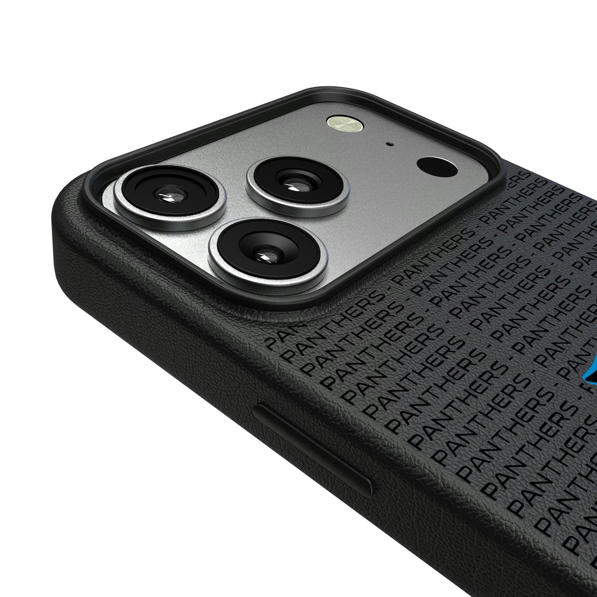 Carolina Panthers Text Backdrop iPhone MagSafe Compatible Phone Case for Apple iPhone - Detail#Device_iPhone 17 Pro