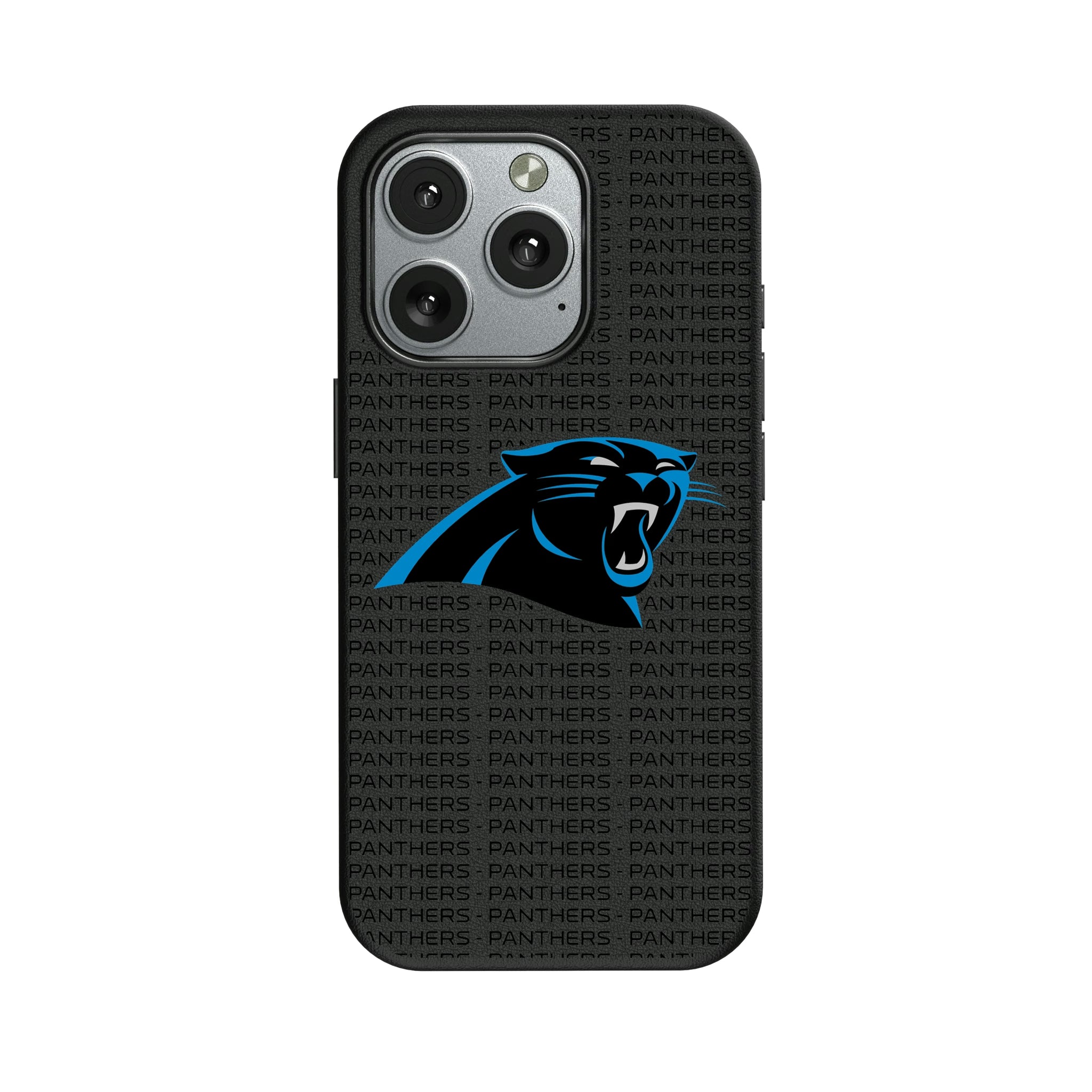 Carolina Panthers Text Backdrop iPhone MagSafe Compatible Phone Case for Apple iPhone