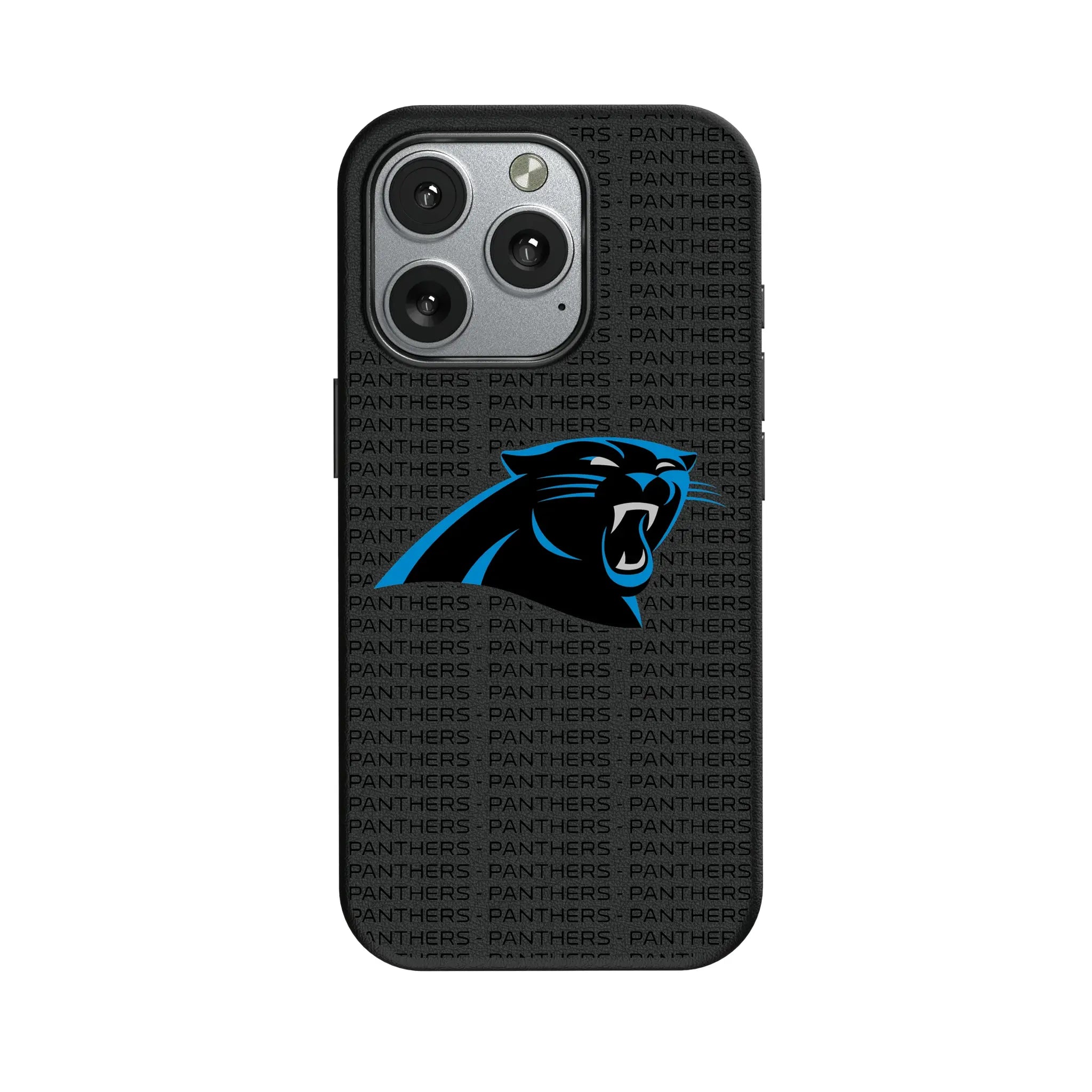 Carolina Panthers Text Backdrop iPhone MagSafe Compatible Phone Case for Apple iPhone