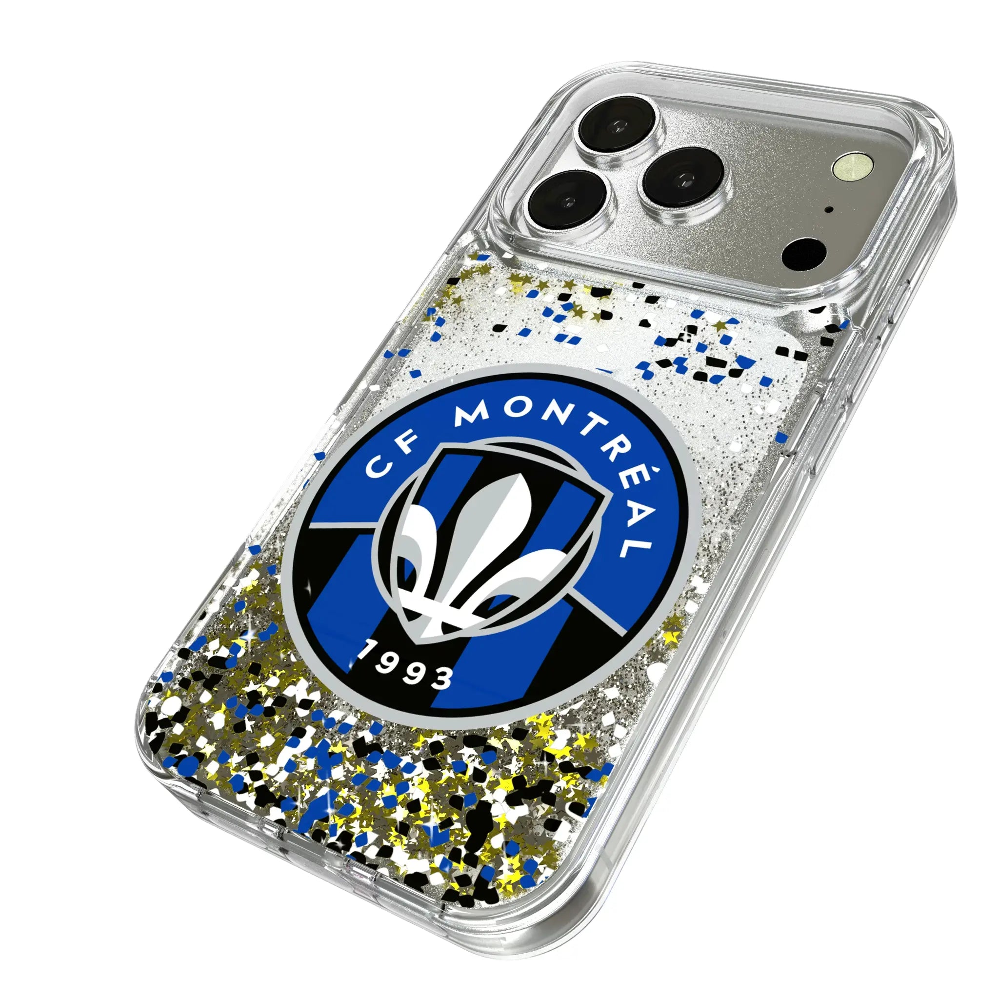 CF Montreal Confetti iPhone Glitter Phone Case for Apple iPhone - Isometric View
