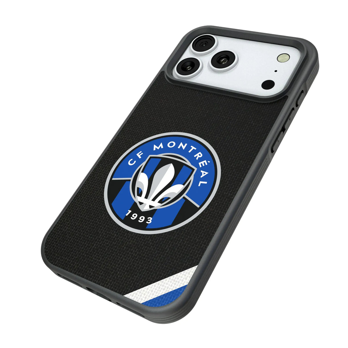 CF Montreal Diagonal Stripe iPhone Bump Phone Case for Apple iPhone - Isometric View#Device_iPhone 18 Pro Max