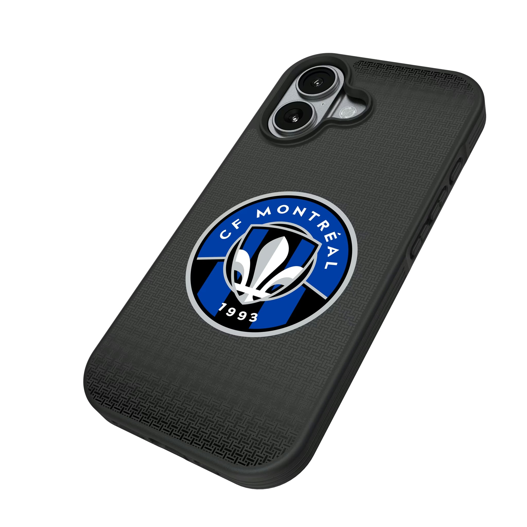 CF Montreal Linen iPhone Bump Phone Case for Apple iPhone - Isometric View#Device_iPhone 17
