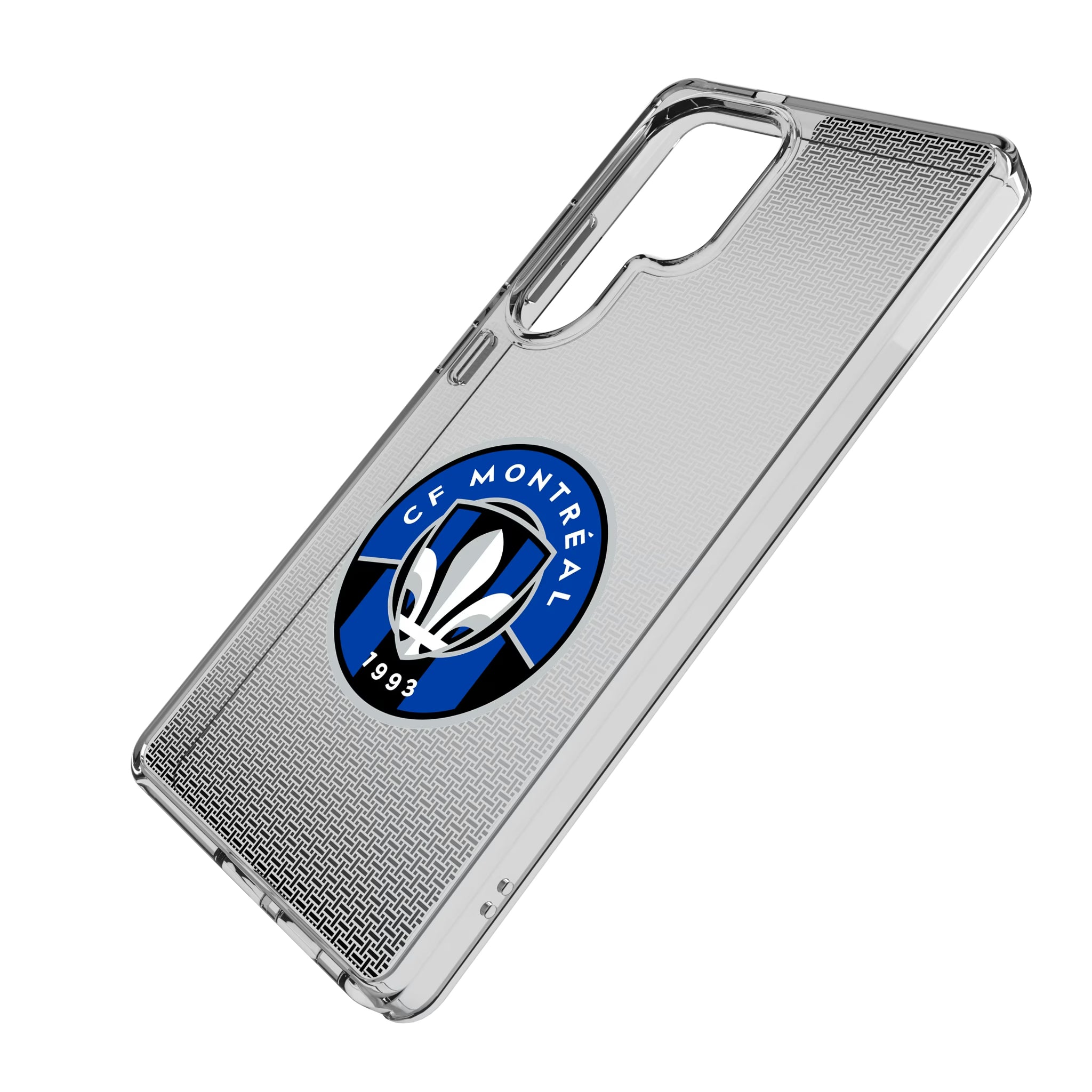 CF Montreal Linen Galaxy Clear Phone Case for Samsung Galaxy - Isometric View