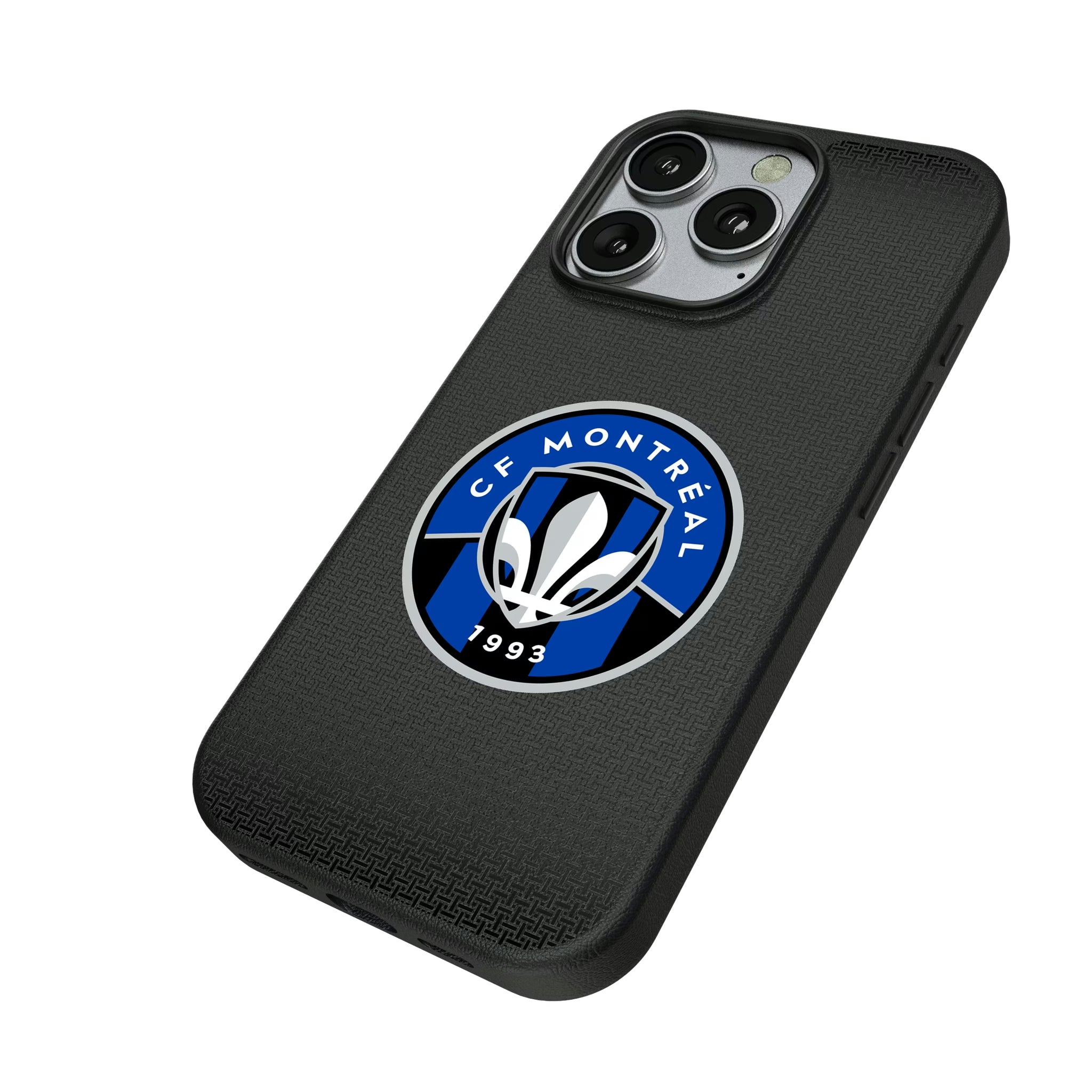 CF Montreal Linen iPhone MagSafe Compatible Phone Case for Apple iPhone - Isometric View